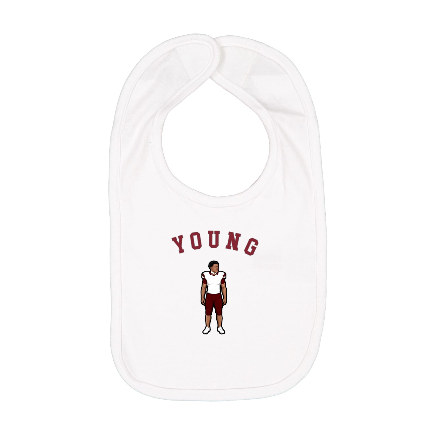 Infant Bib — Shirsey Arch in White