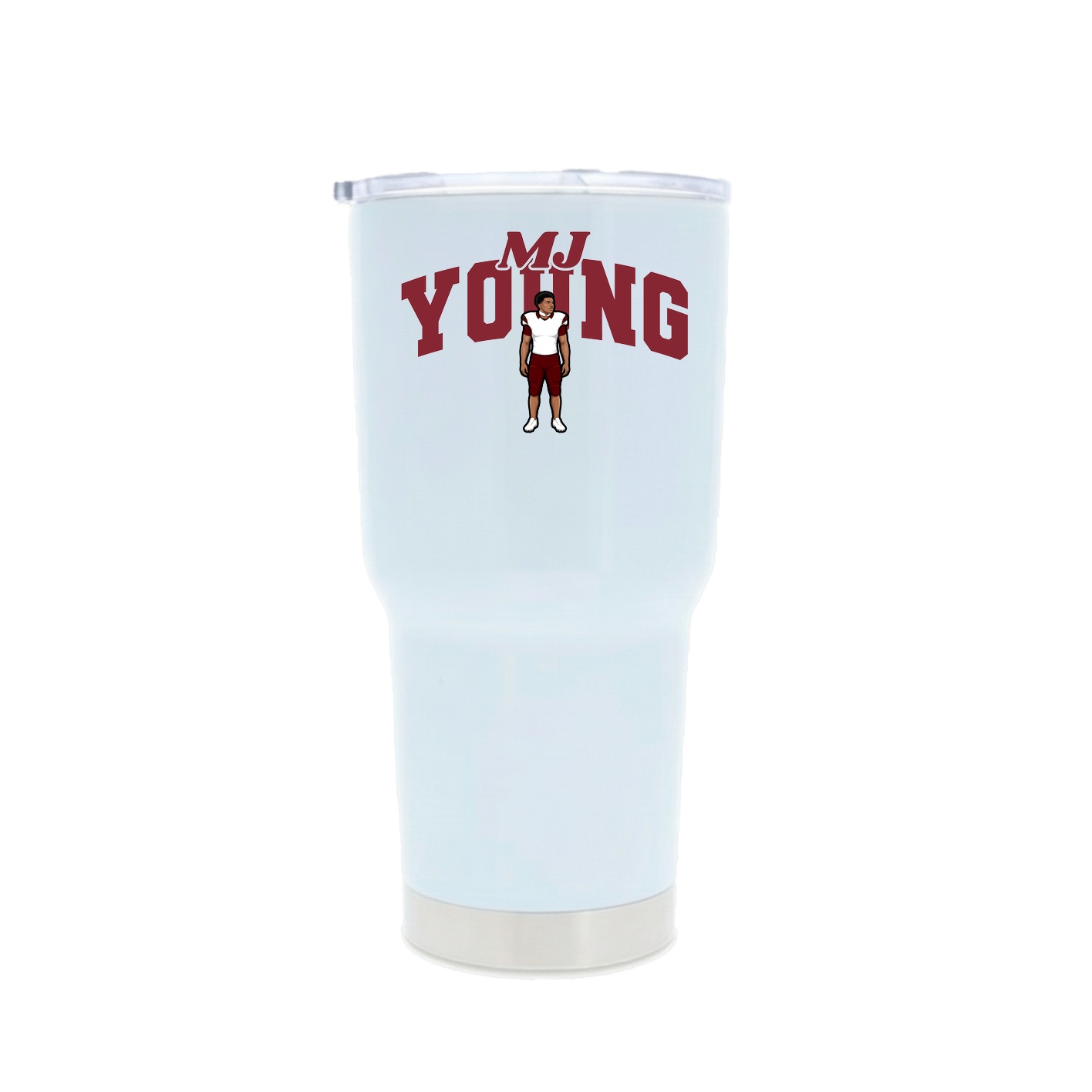 30oz Stainless Steel Tumbler — Signature Arch in White