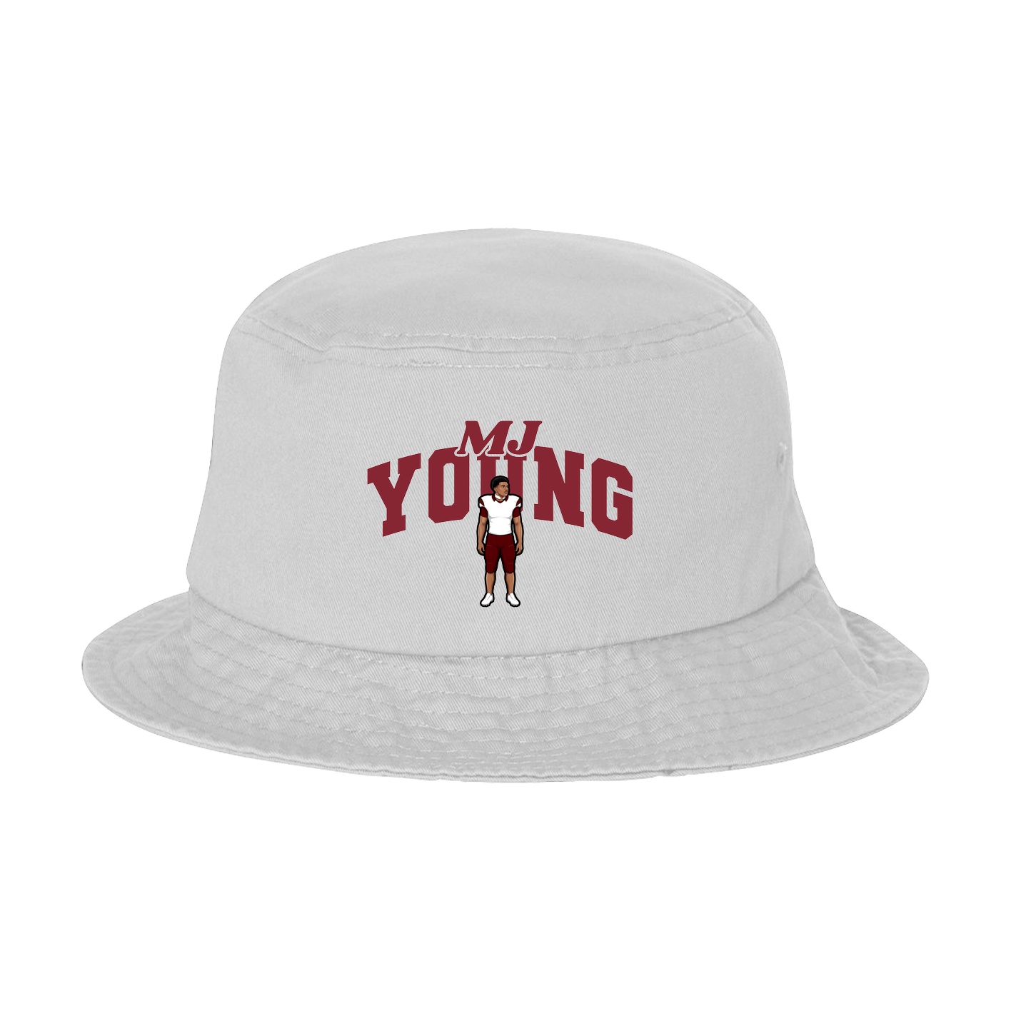 Bucket Cap — Signature Arch in White