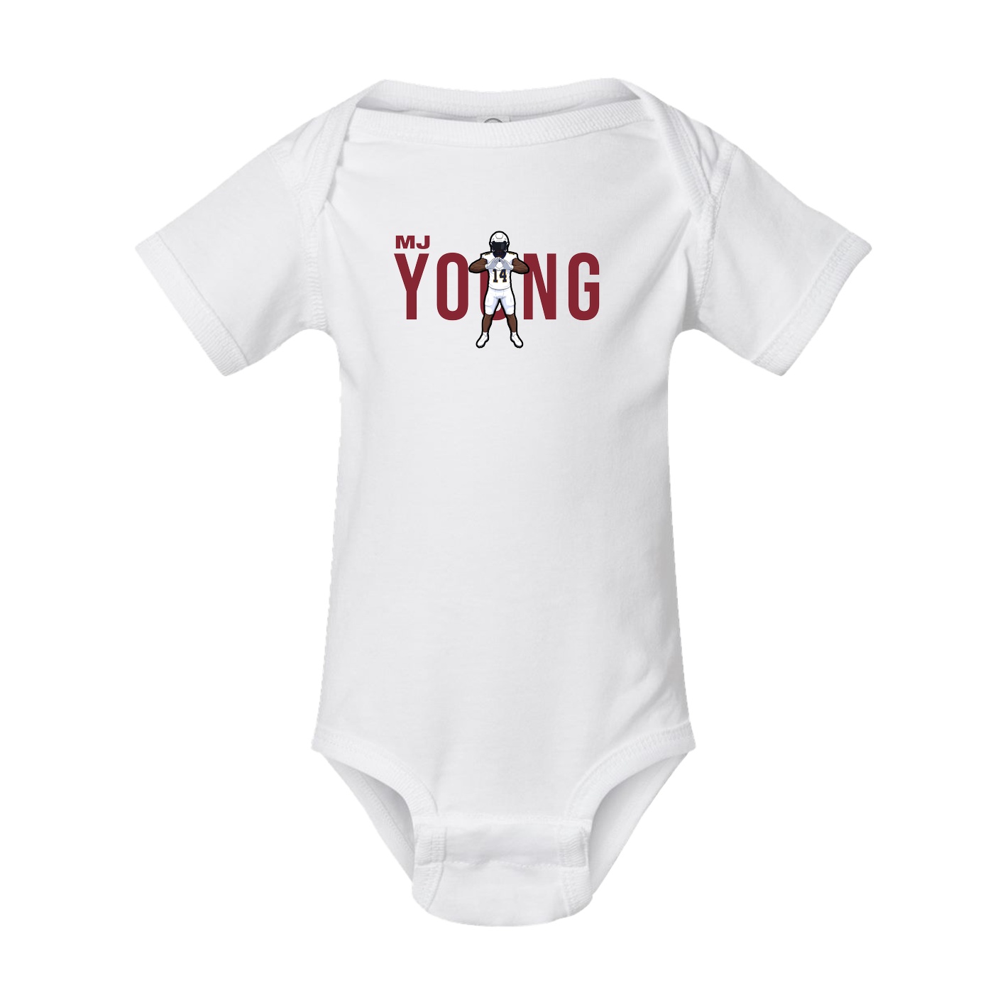 Baby Onesie — Player Name in White