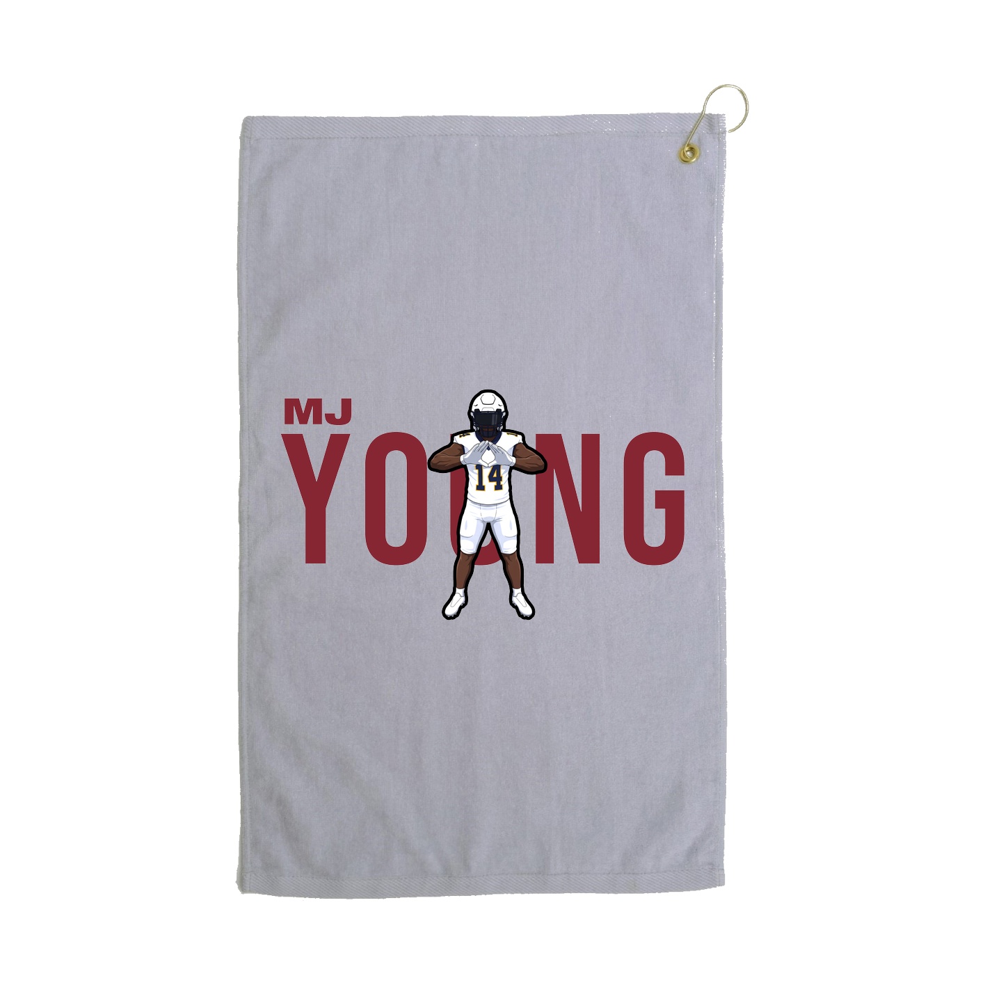 Golf Towel — Player Name in Grey