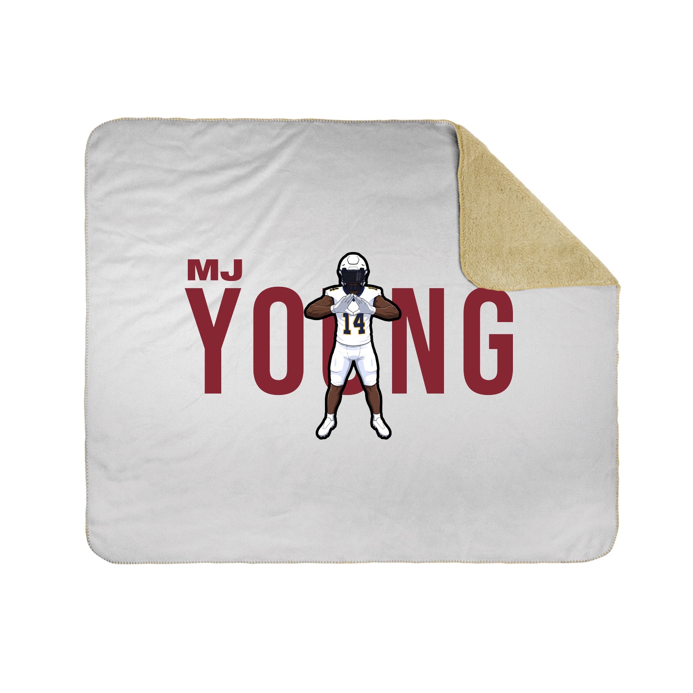 Throw Blanket — Player Name in White