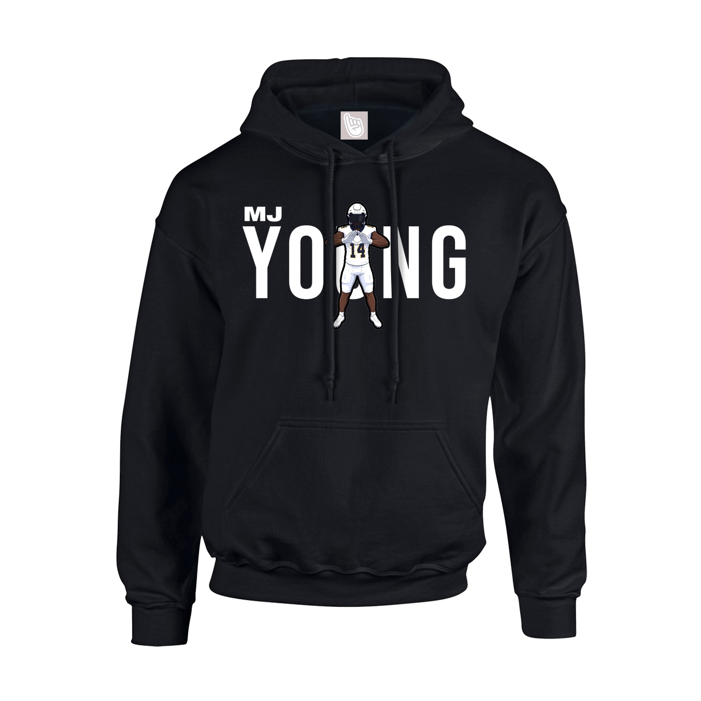 Youth Hoodie — Player Name in Black