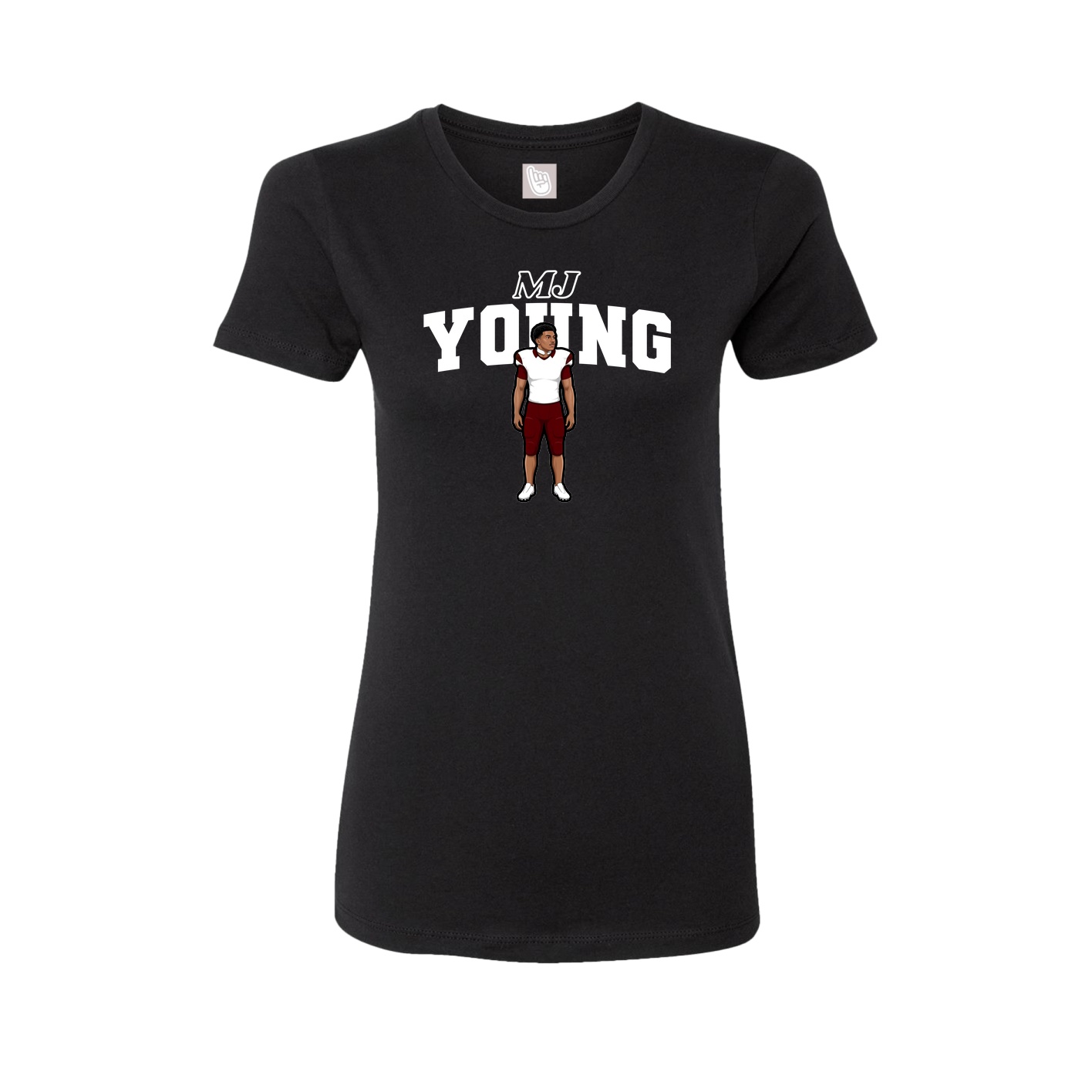 Fitted Women's Tee — Name Arch in Black