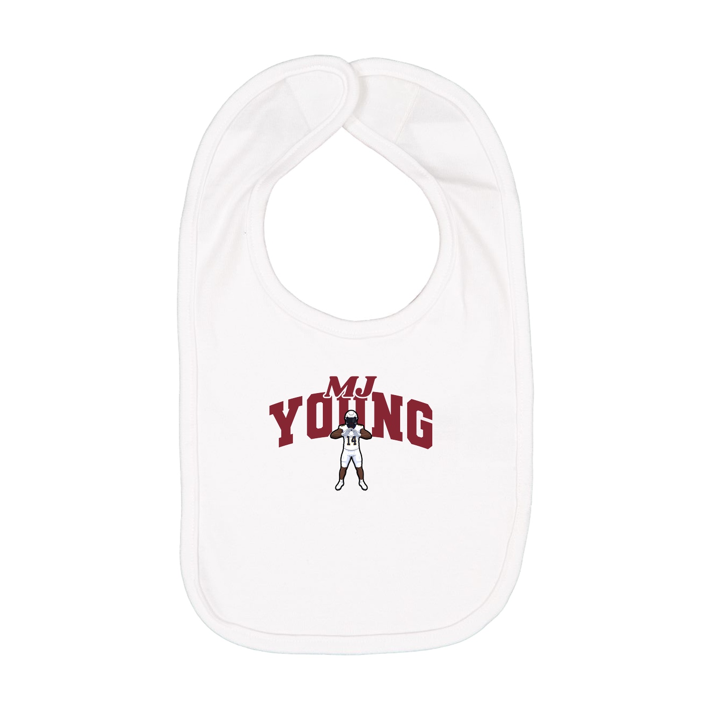 Infant Bib — Signature Arch in White
