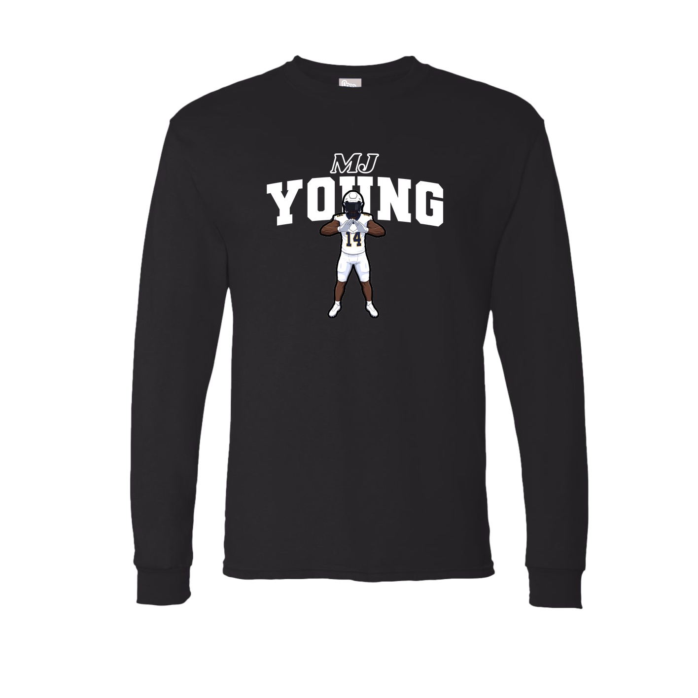 Long Sleeve Tee — Name Arch in Black