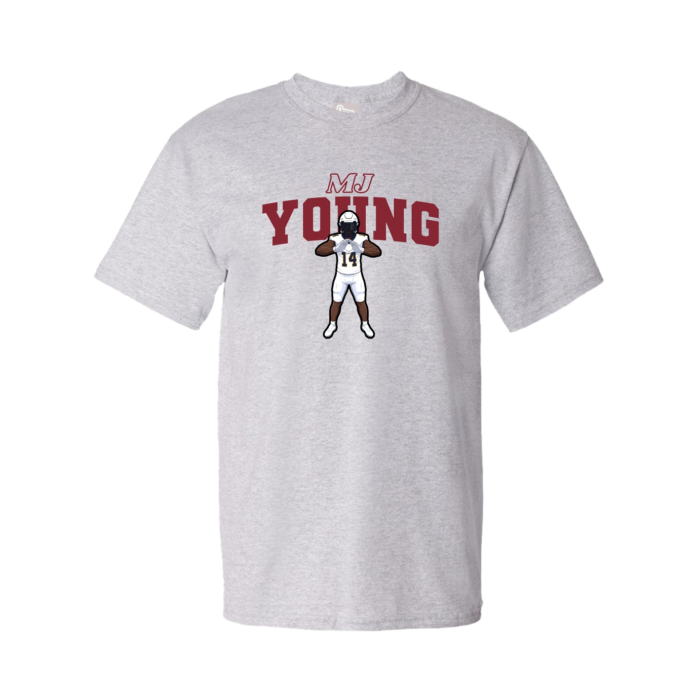 Youth Tee — Name Arch in Grey