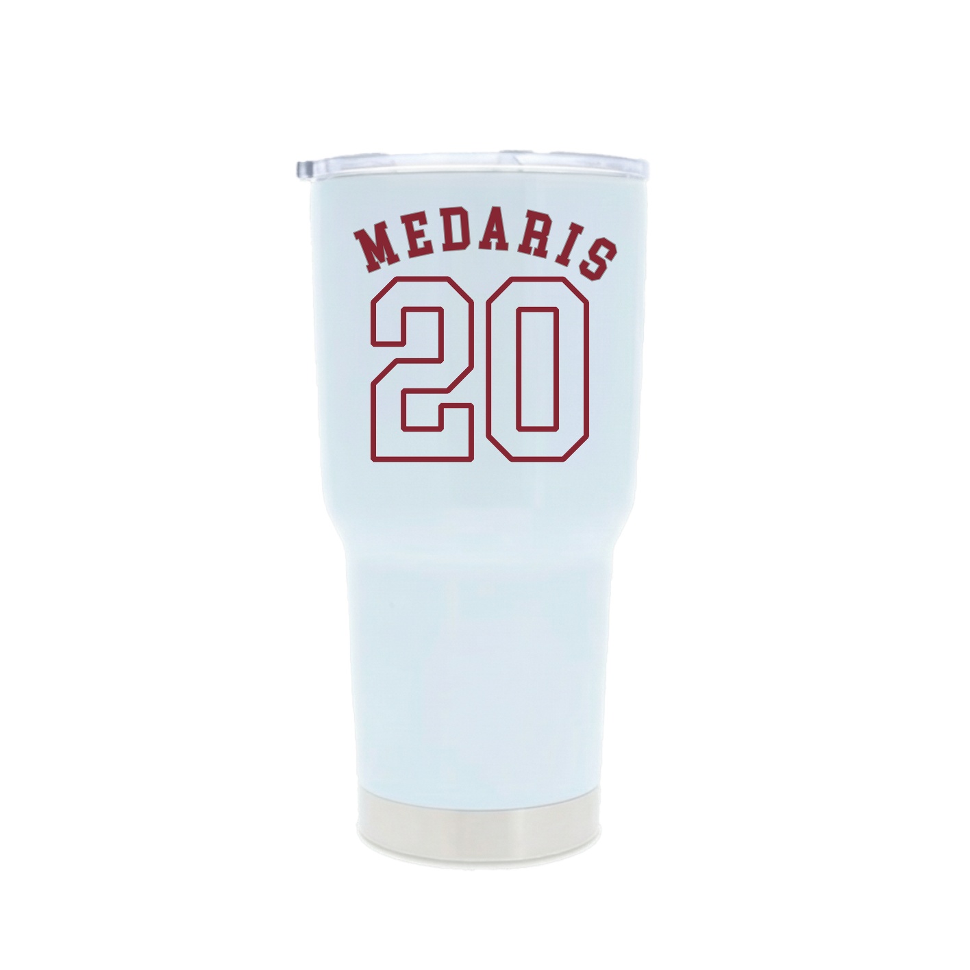 30oz Stainless Steel Tumbler — Shirsey Arch in White