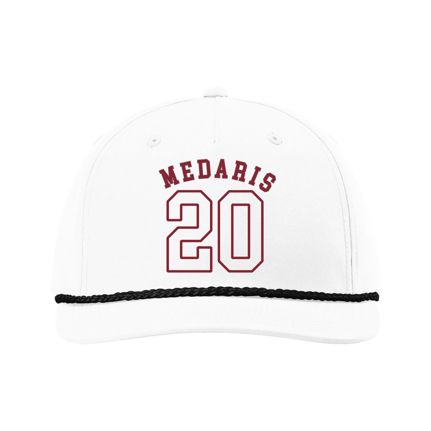 Five-Panel Classic Rope Cap — Shirsey Arch in White