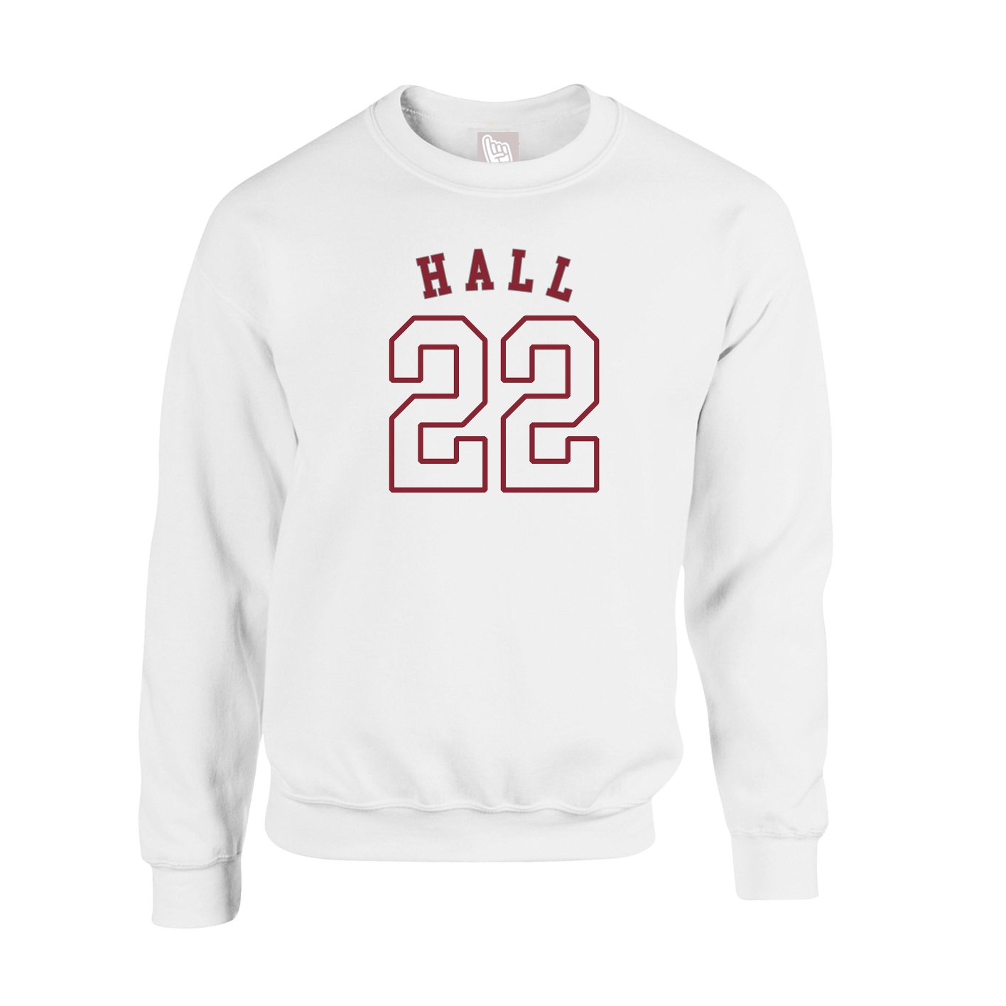 Fleece Crew — Shirsey Arch in White