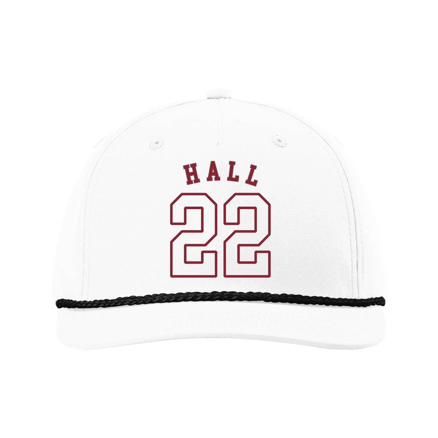 Five-Panel Classic Rope Cap — Shirsey Arch in White