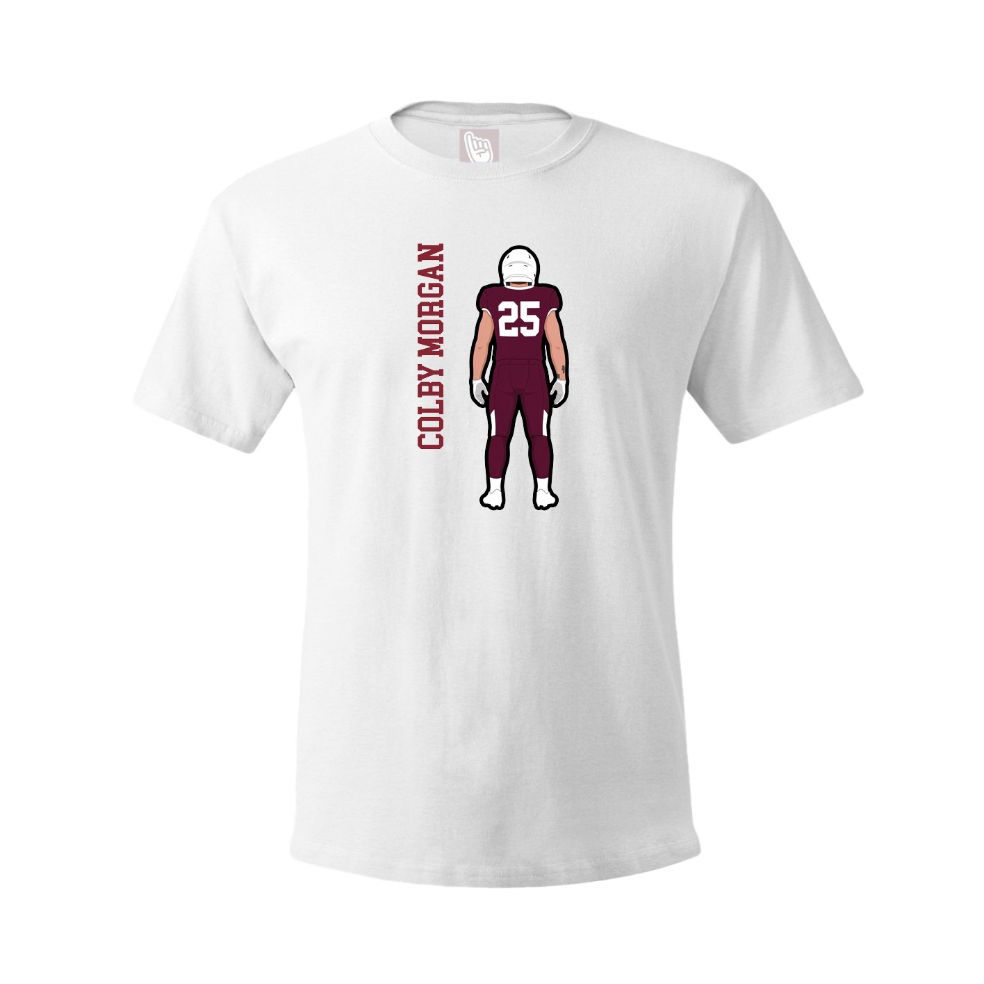 Youth Tee — Name Vertical in White