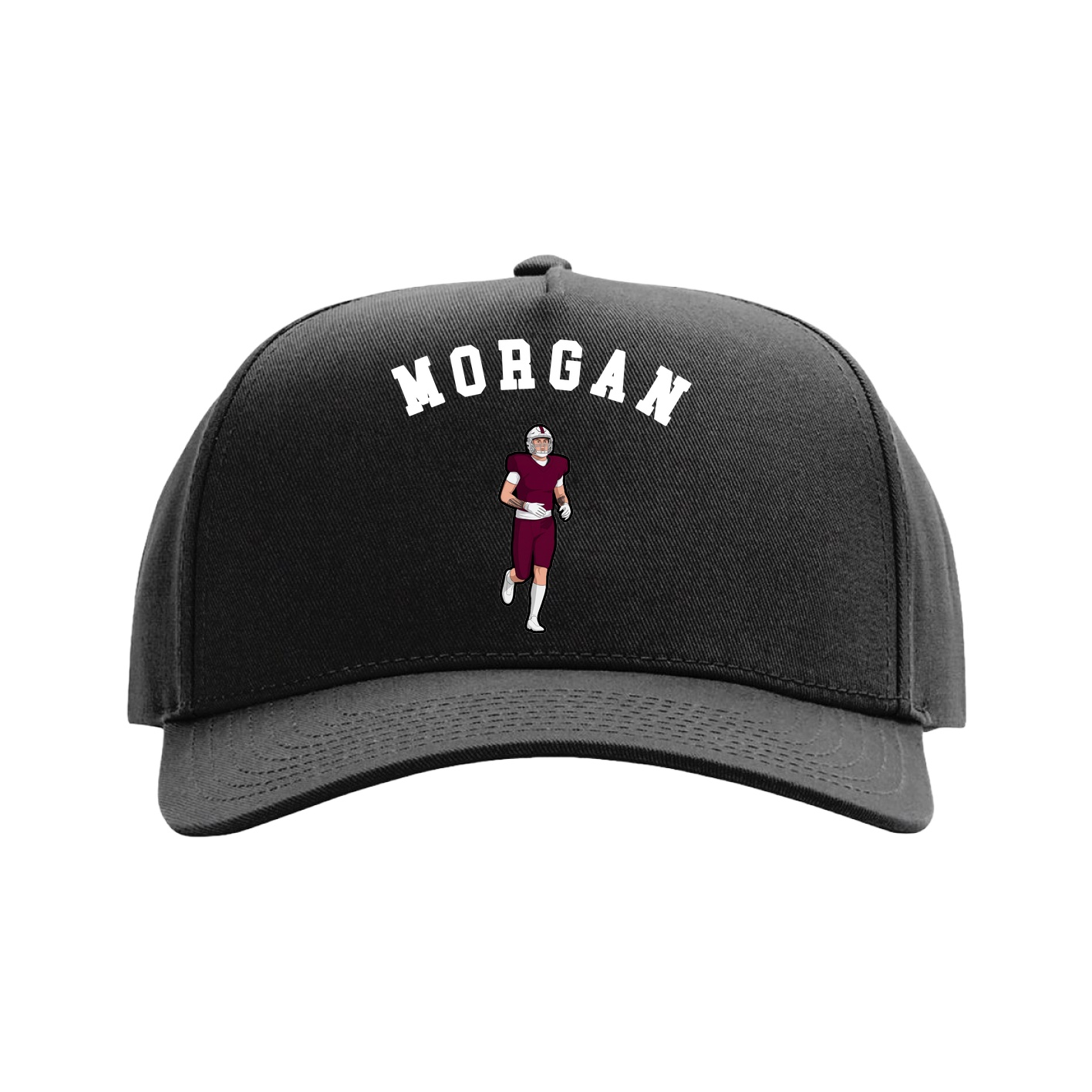 Full Fabric Five-Panel Champ Cap — Shirsey Arch in Black