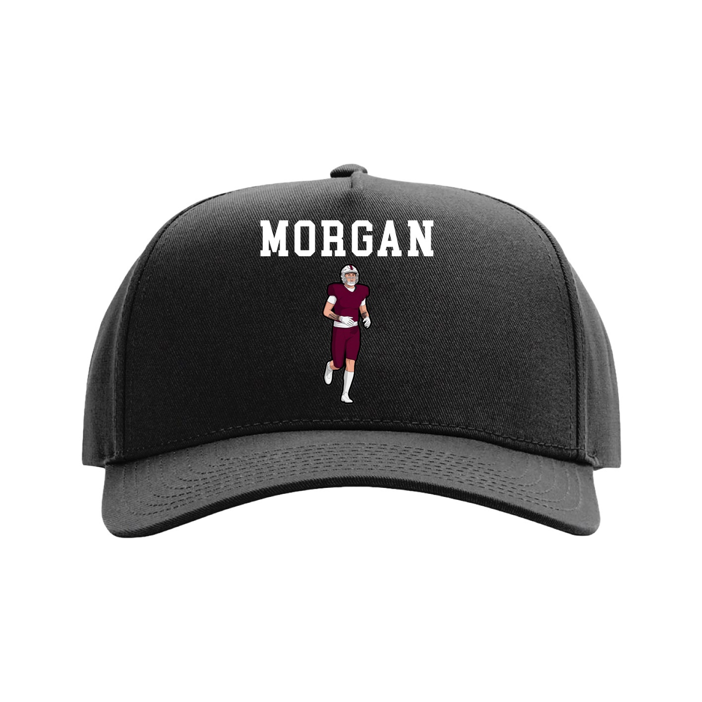 Full Fabric Five-Panel Champ Cap — Shirsey in Black