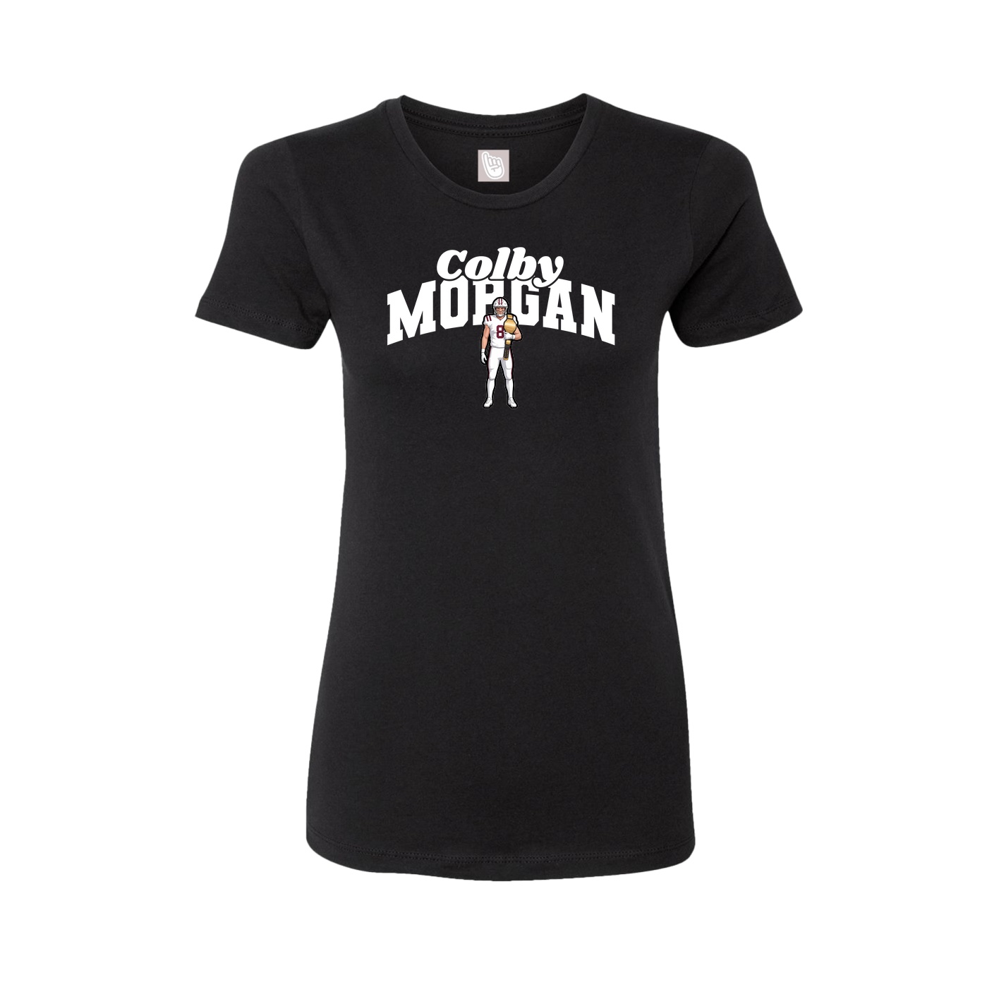 Fitted Women's Tee — Signature Arch in Black