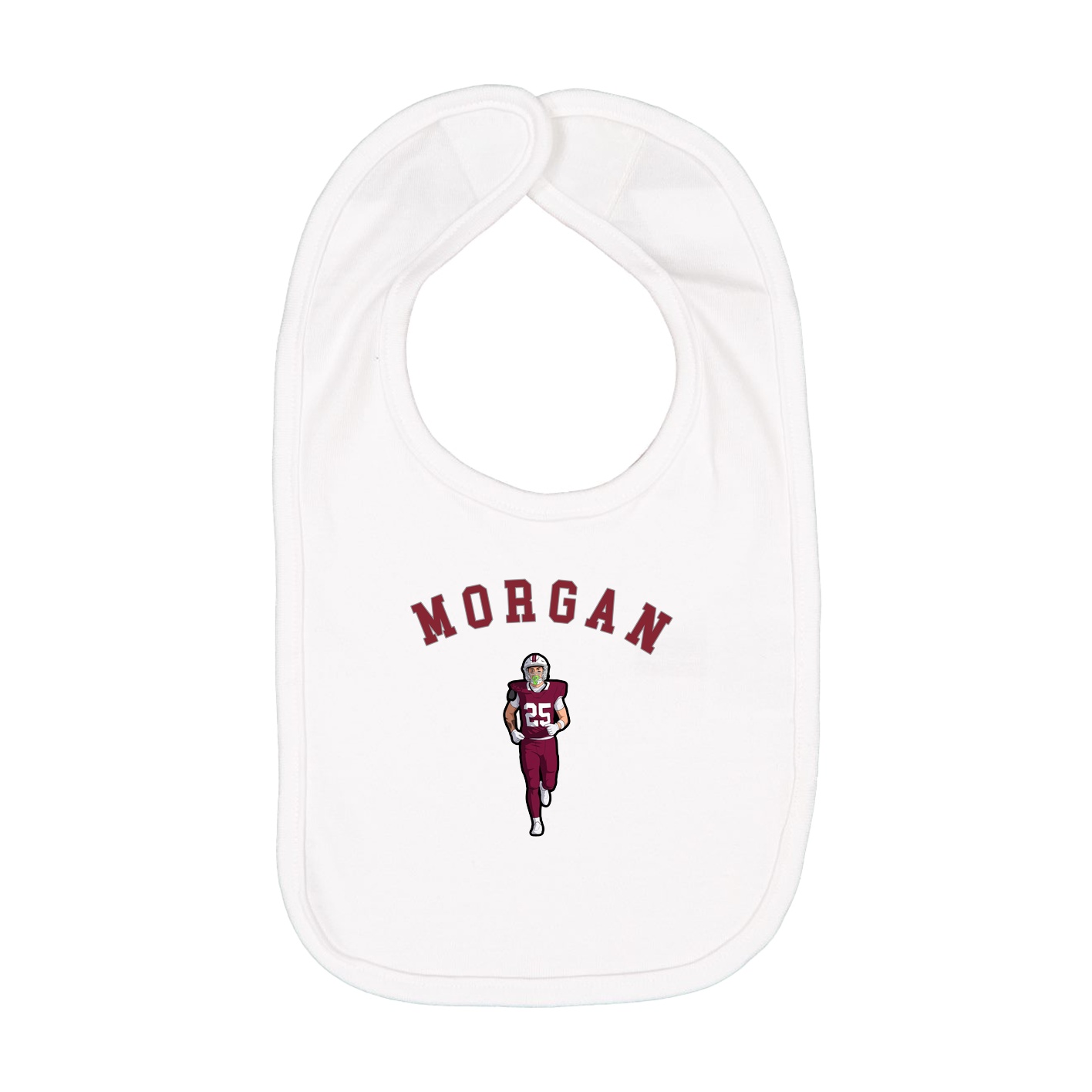Infant Bib — Shirsey Arch in White