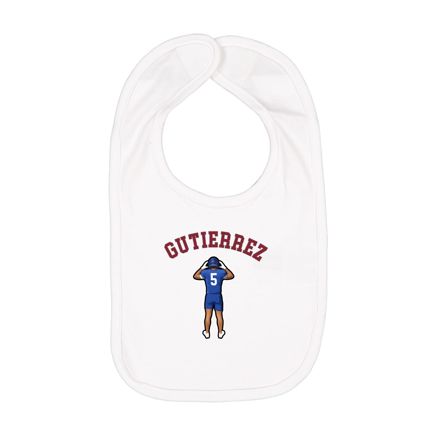 Infant Bib — Shirsey Arch in White