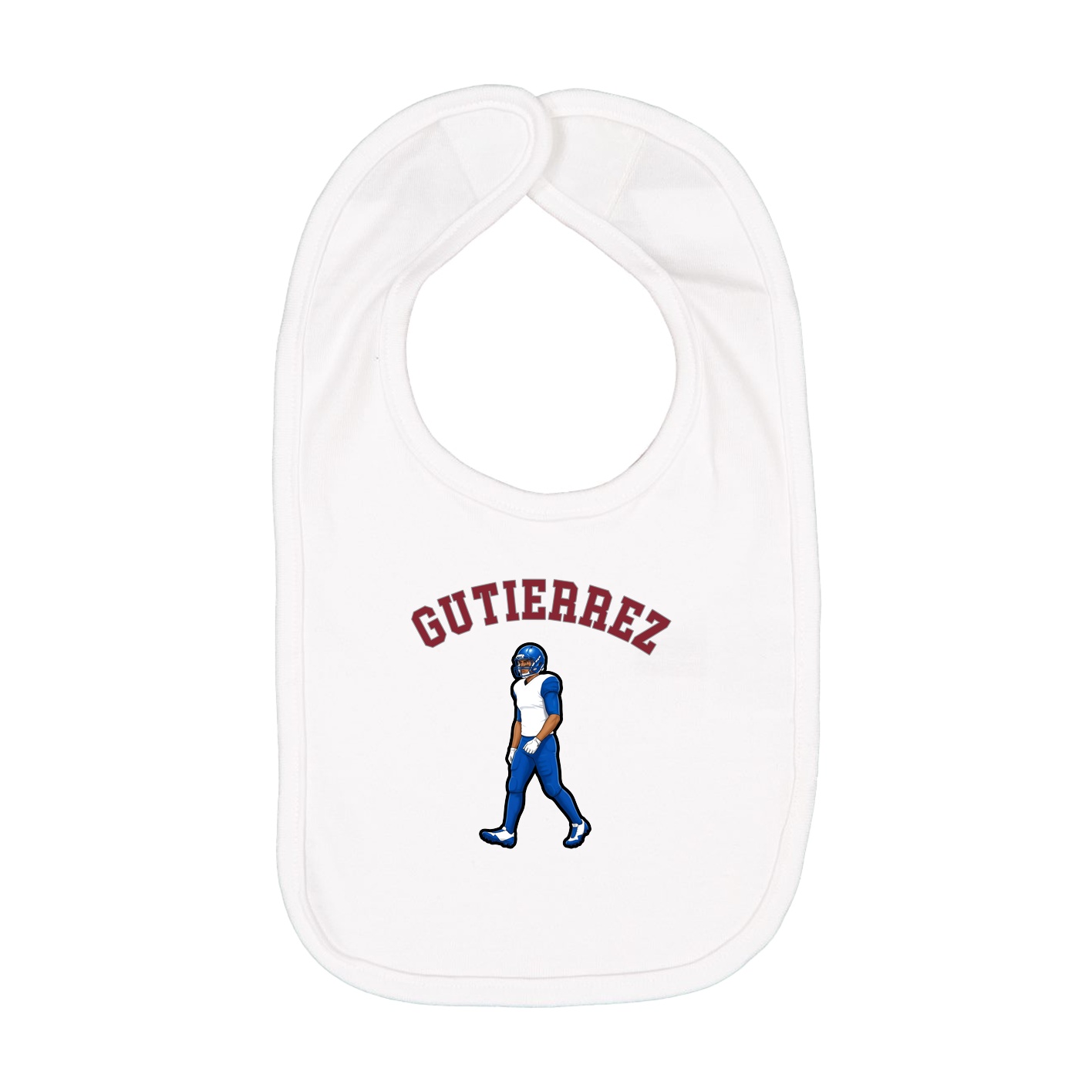 Infant Bib — Shirsey Arch in White