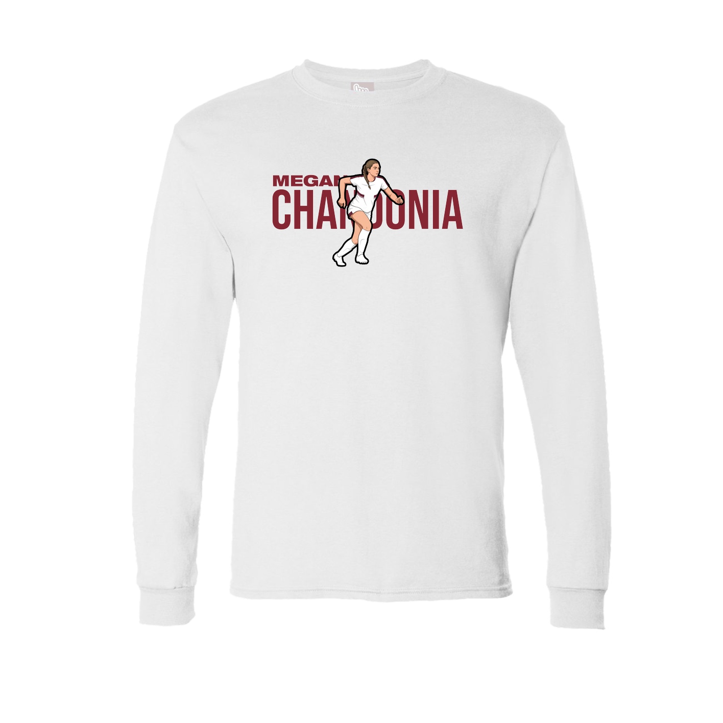 Long Sleeve Tee — Player Name in White