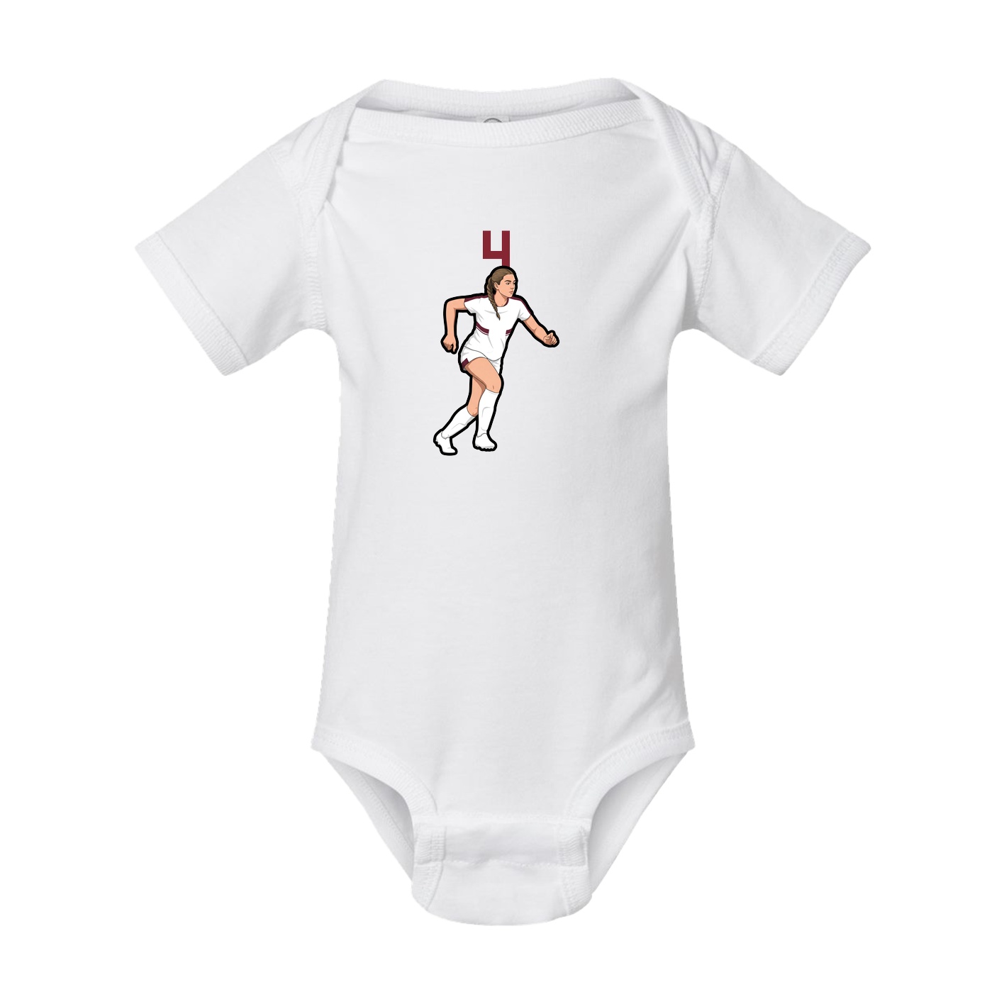 Baby Onesie — Number Top in White