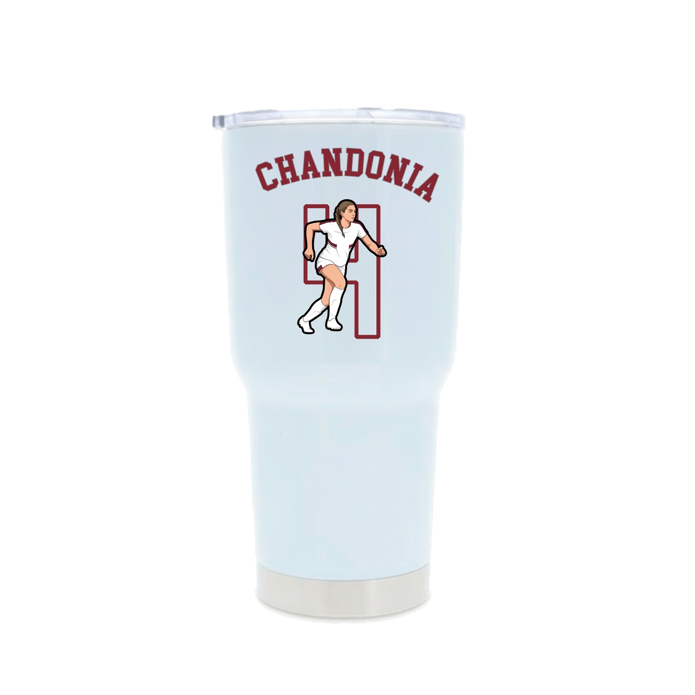 30oz Stainless Steel Tumbler — Shirsey Arch in White