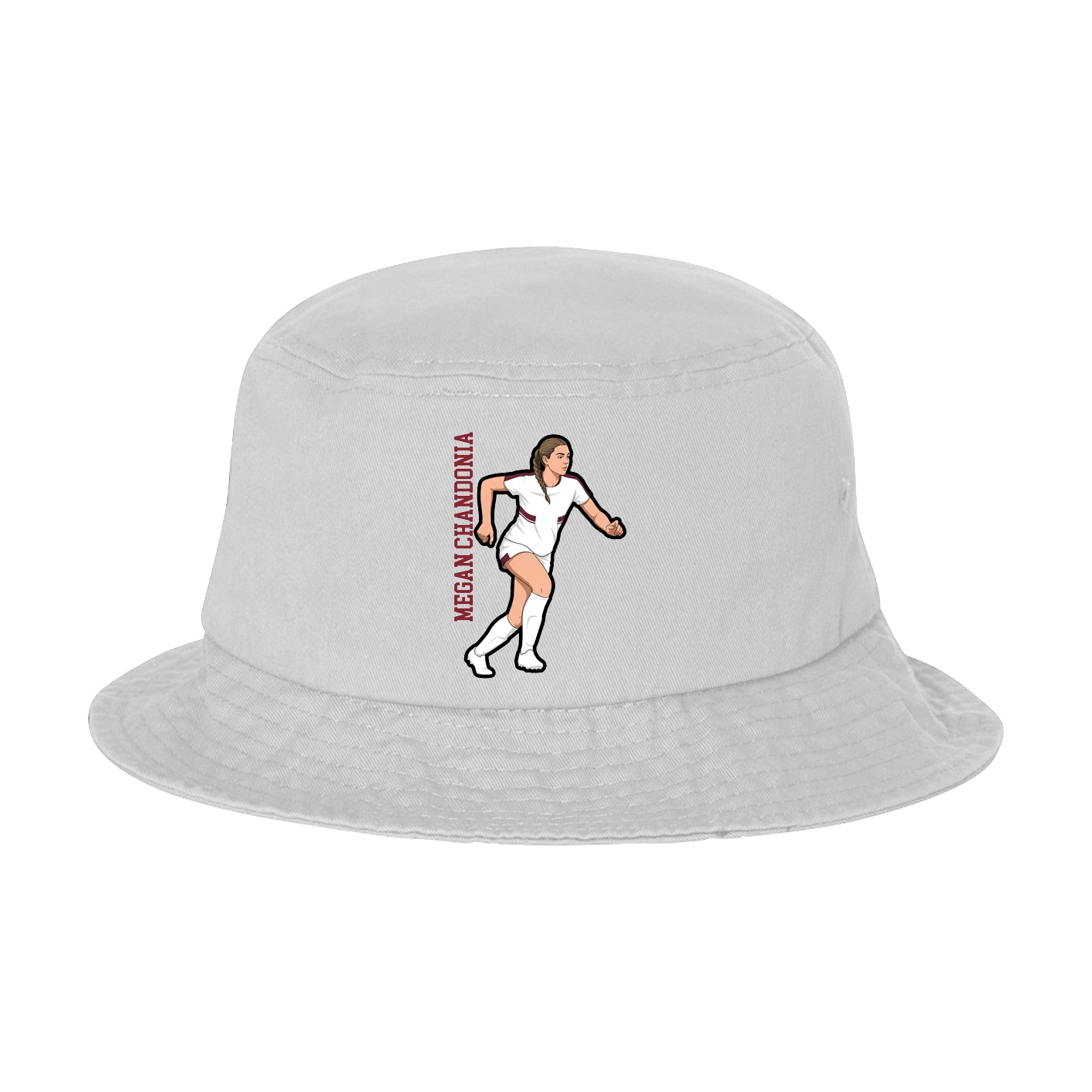 Bucket Cap — Name Vertical in White