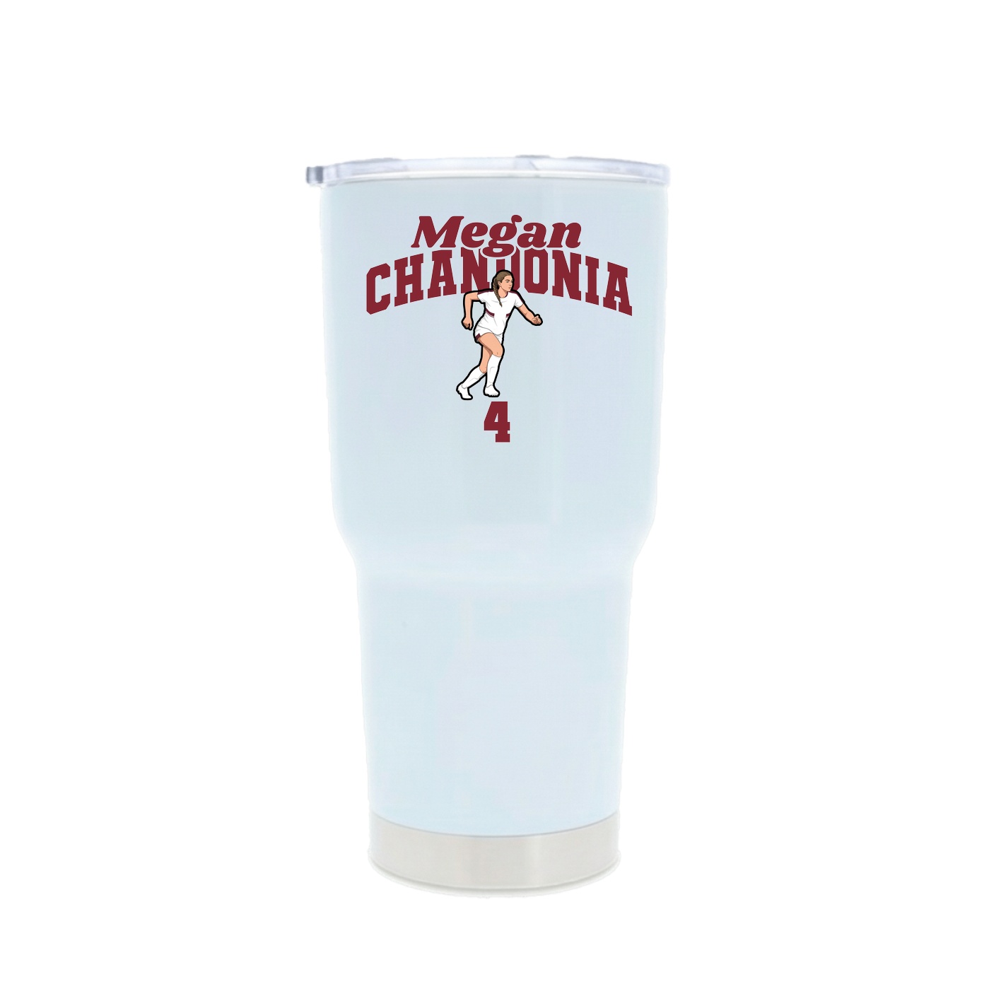 30oz Stainless Steel Tumbler — Signature Arch in White