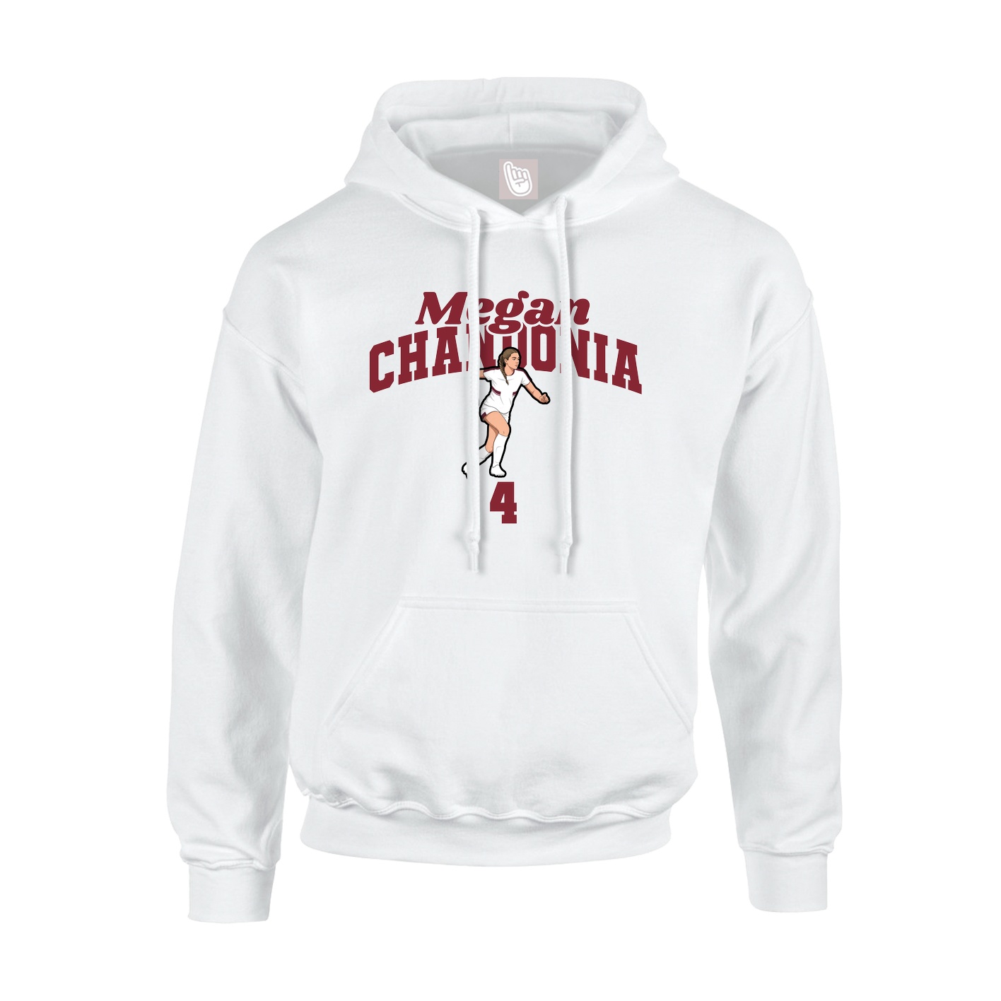 Hoodie — Signature Arch in White