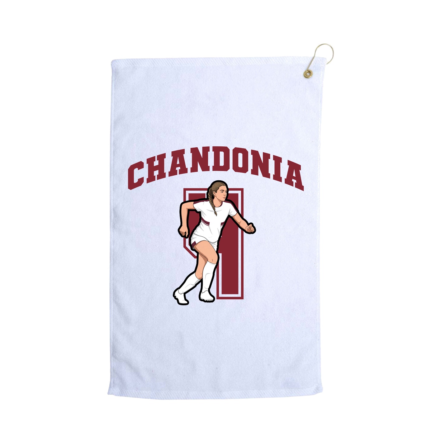 Golf Towel — Number in White