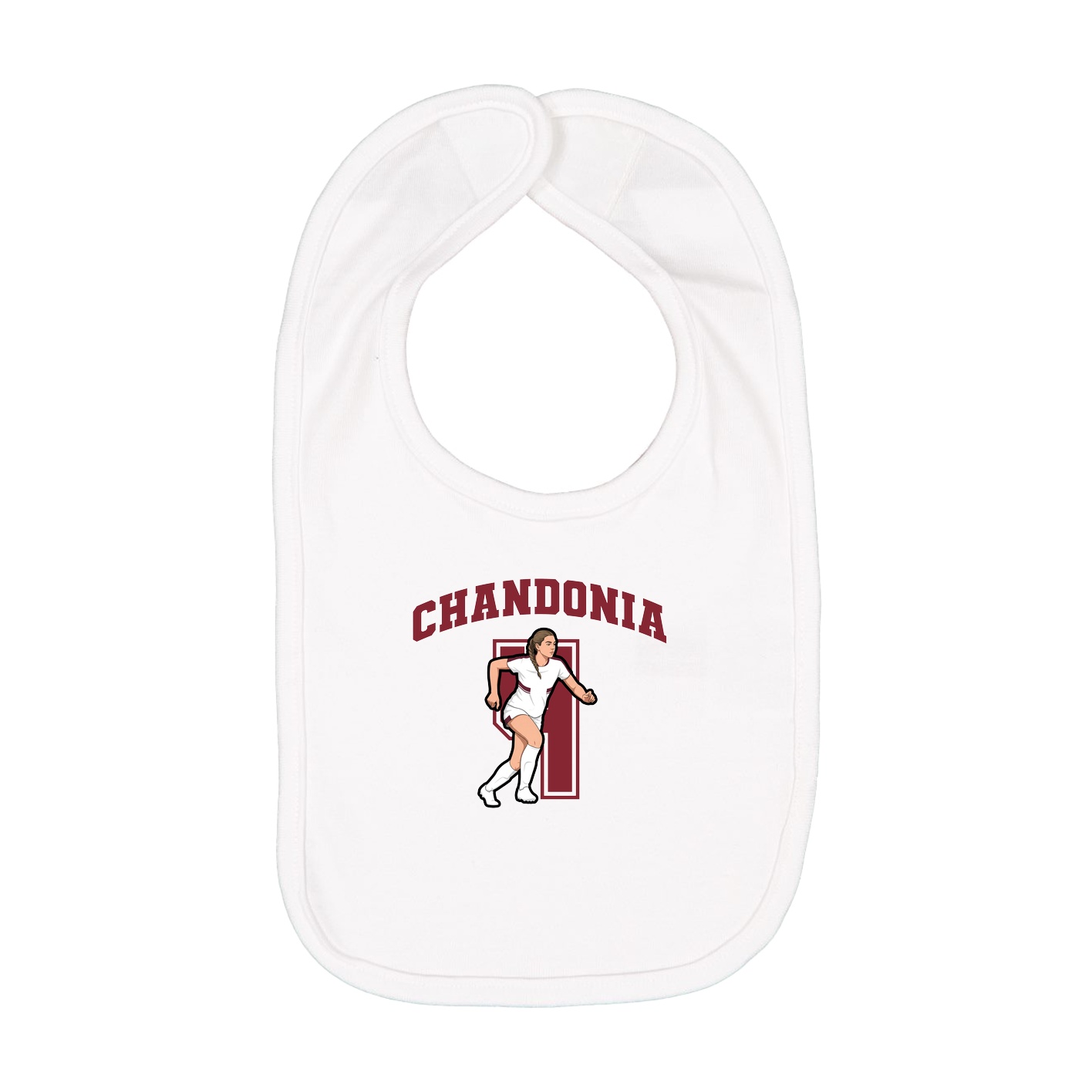 Infant Bib — Number in White