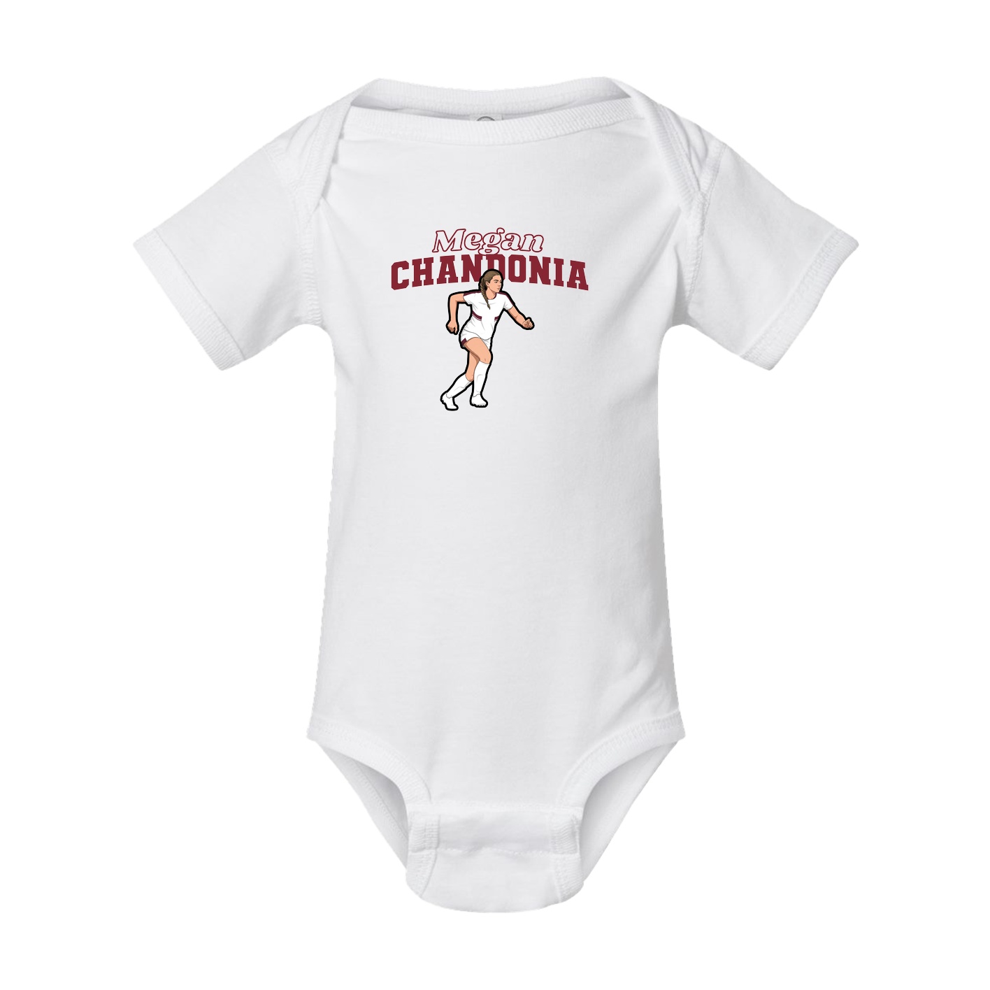 Baby Onesie — Name Arch in White