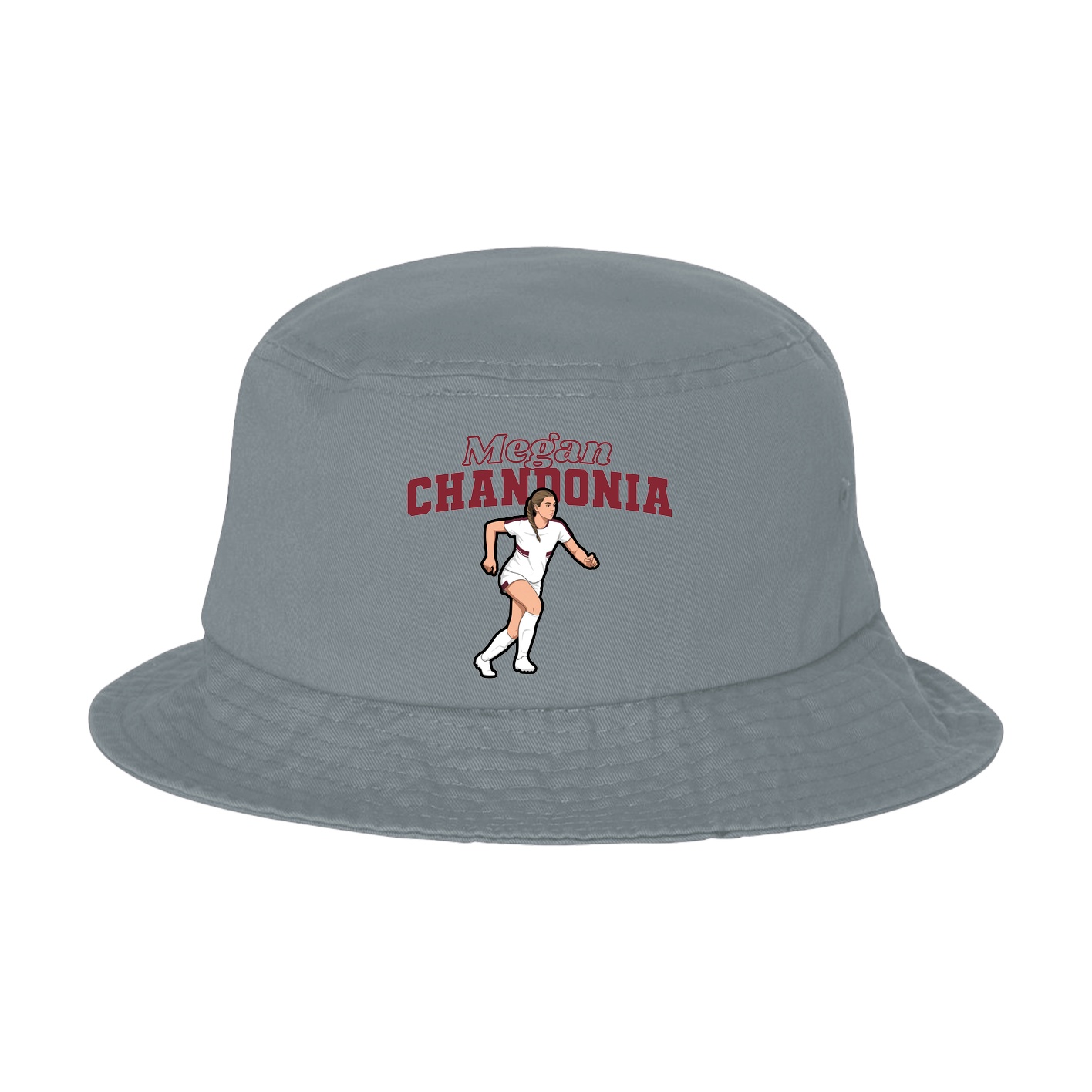 Bucket Cap — Name Arch in Grey