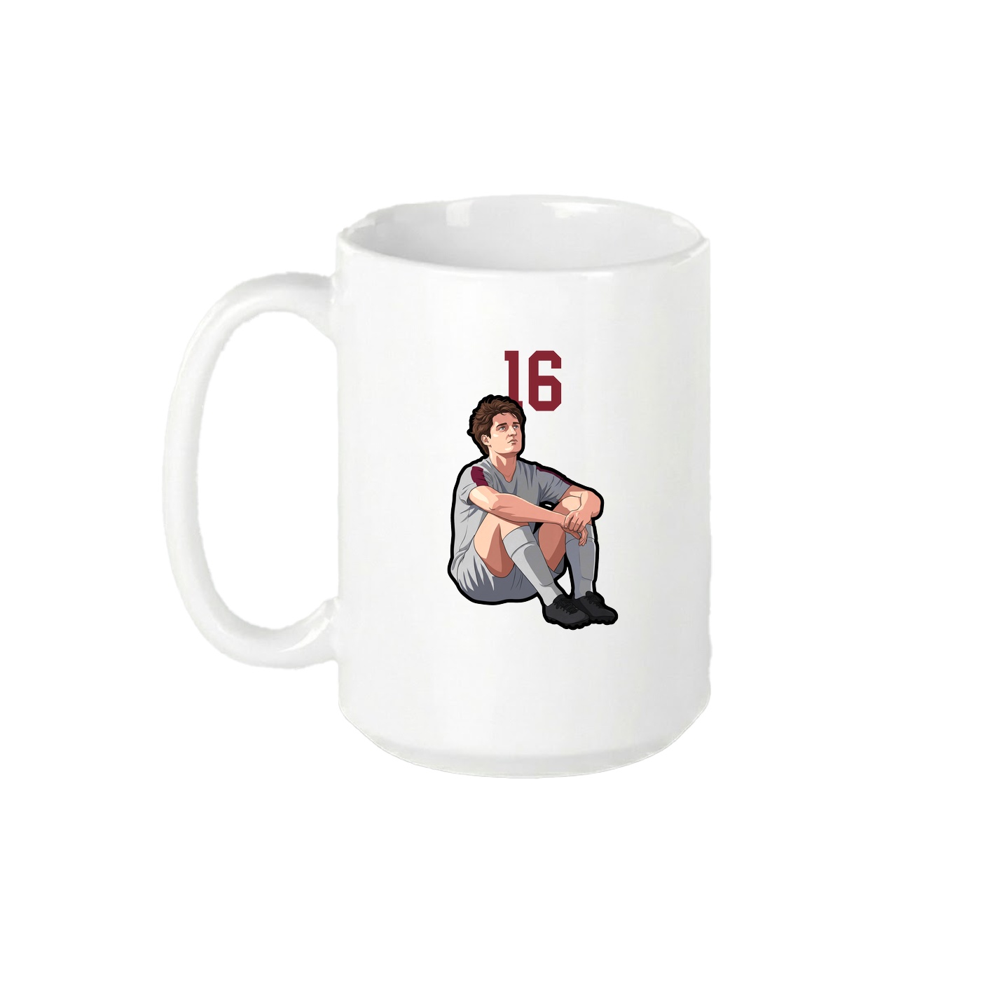 15oz Coffee Mug — Number Top in White