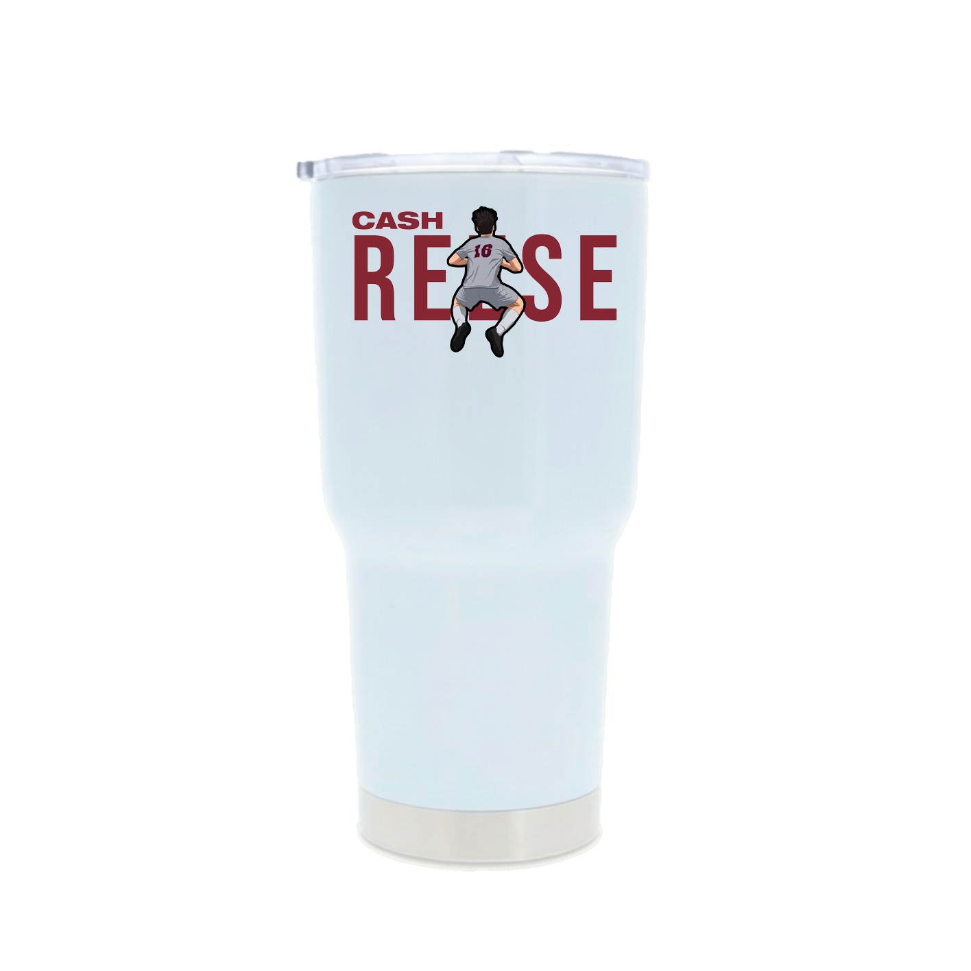 30oz Stainless Steel Tumbler — Player Name in White