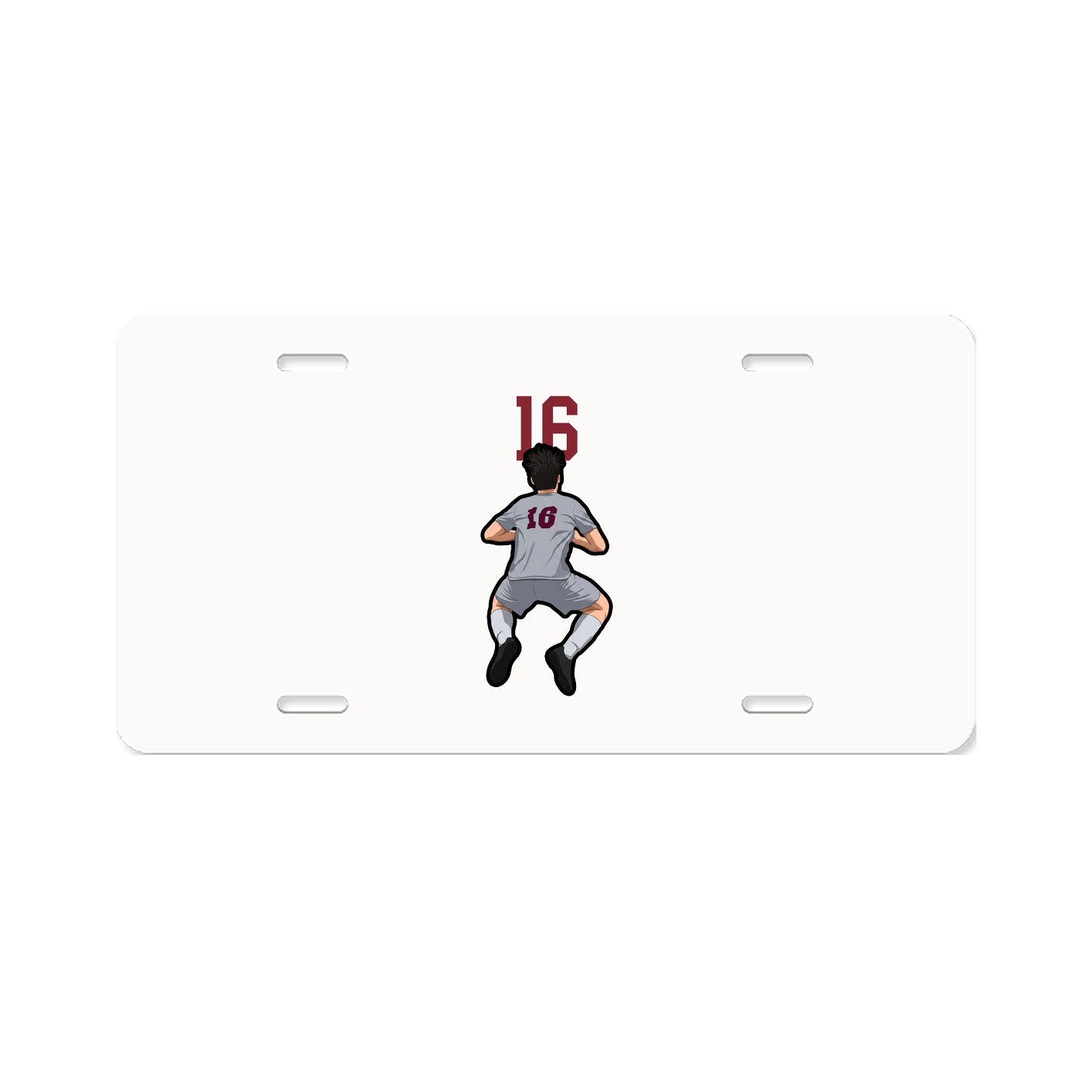 License Plate — Number Top in Classic