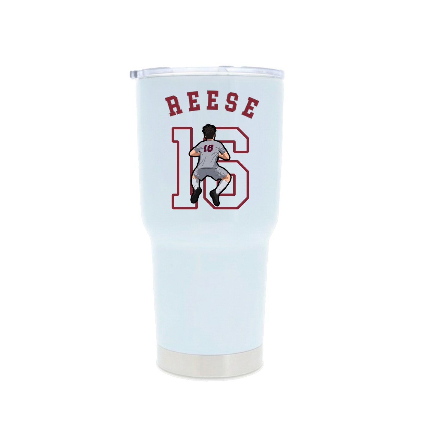 30oz Stainless Steel Tumbler — Shirsey Arch in White