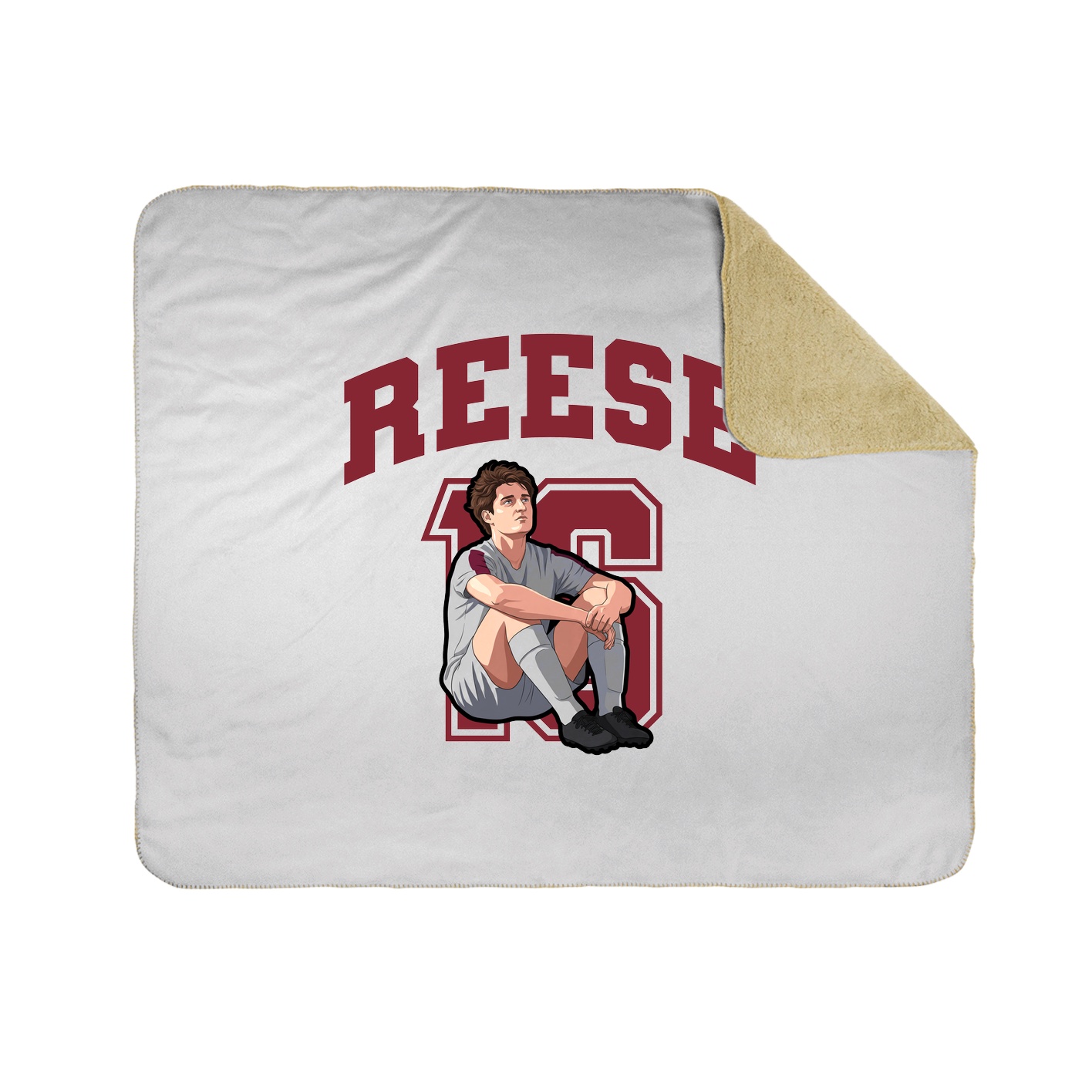Throw Blanket — Number in White