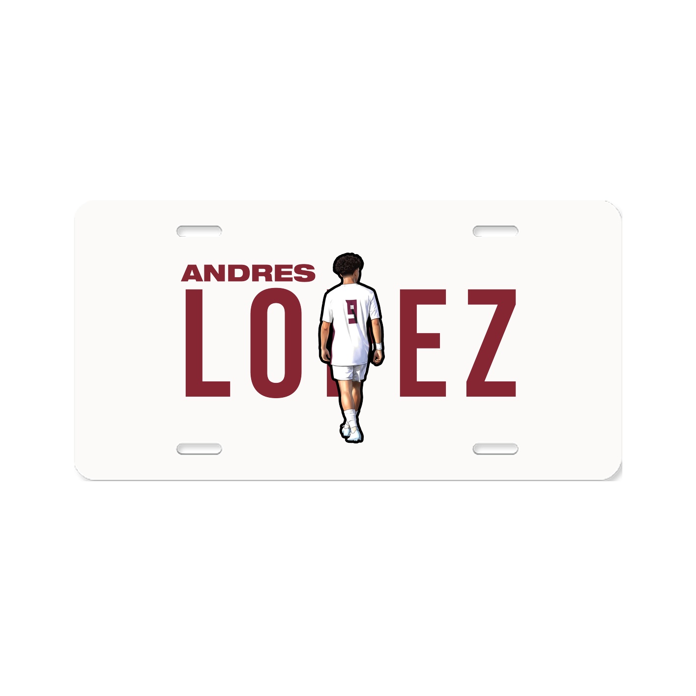 License Plate — Player Name in Classic