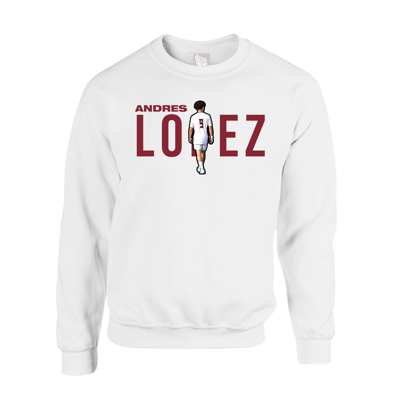 Fleece Crew — Player Name in White