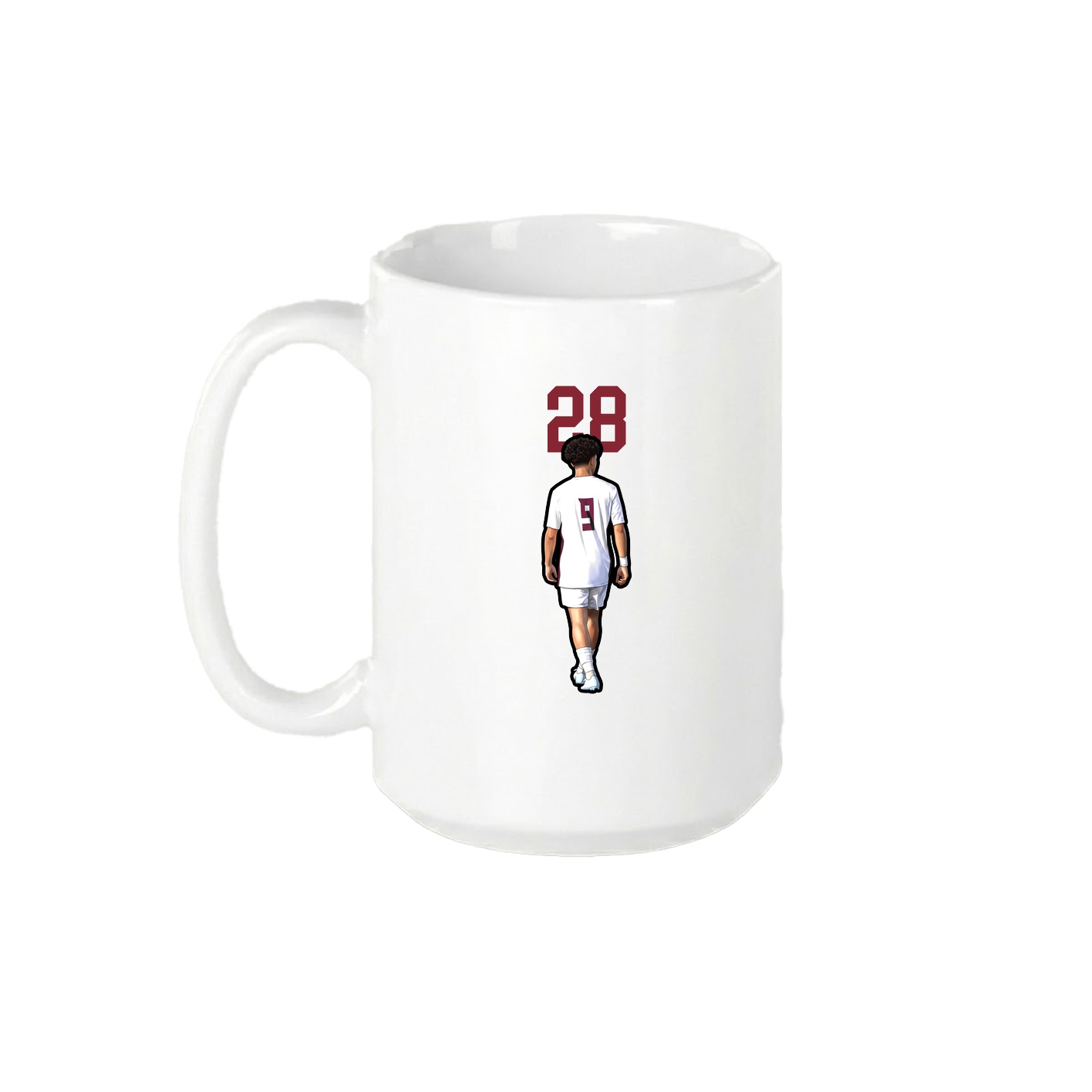 15oz Coffee Mug — Number Top in White