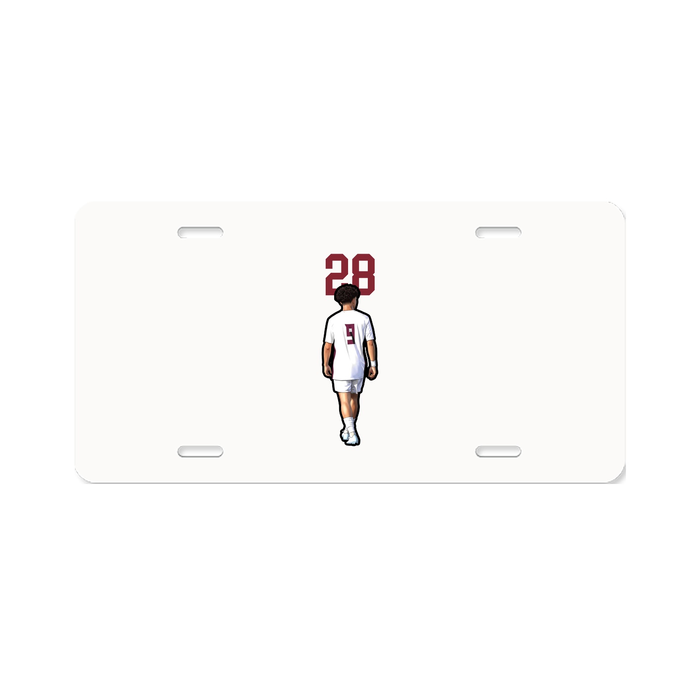 License Plate — Number Top in Classic