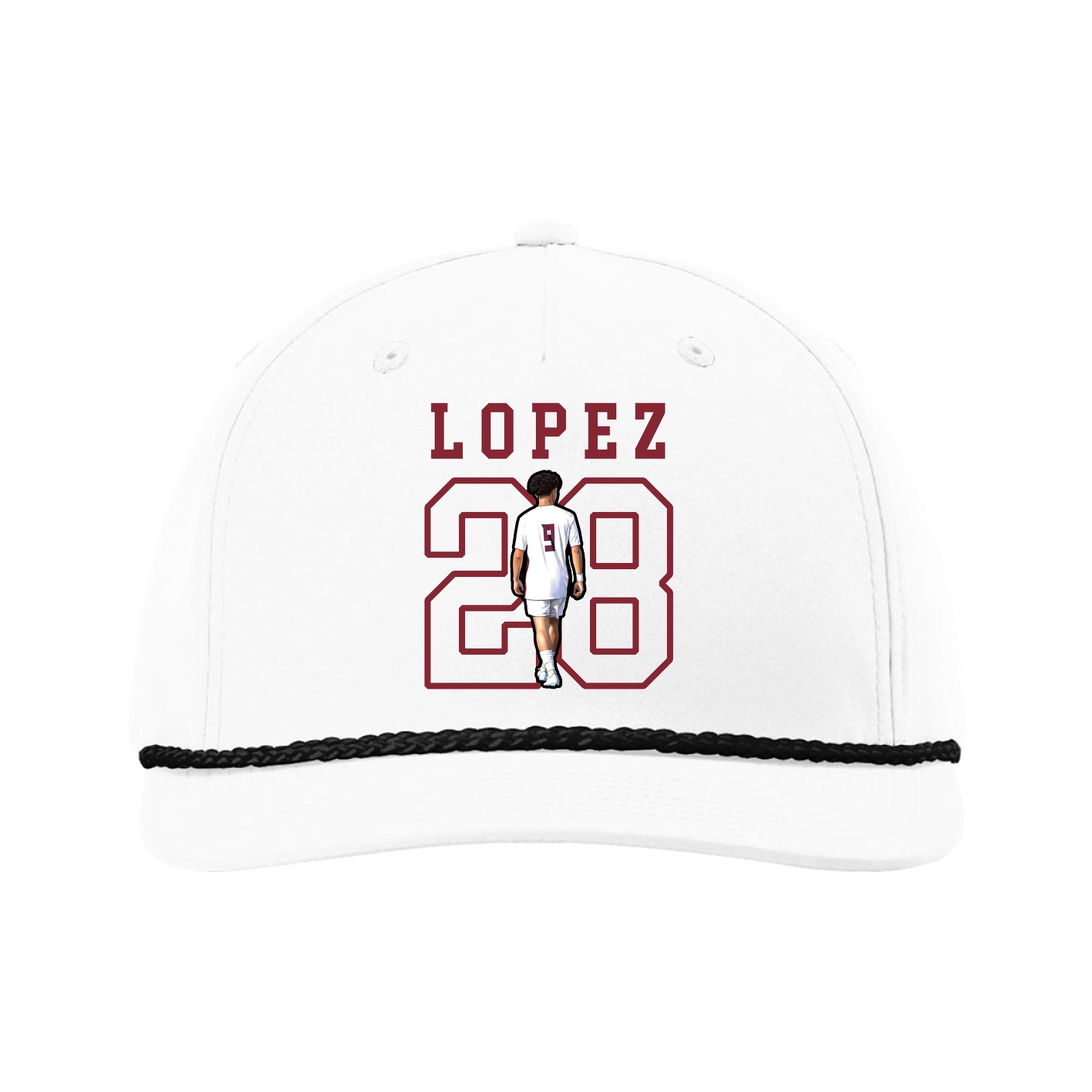 Five-Panel Classic Rope Cap — Shirsey in White
