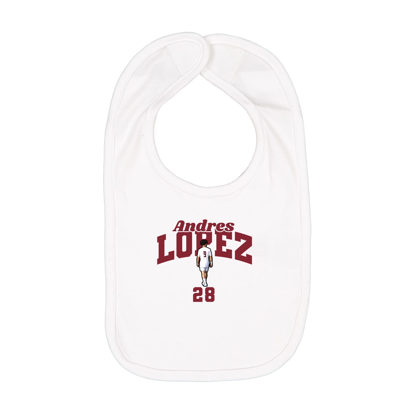 Infant Bib — Signature Arch in White
