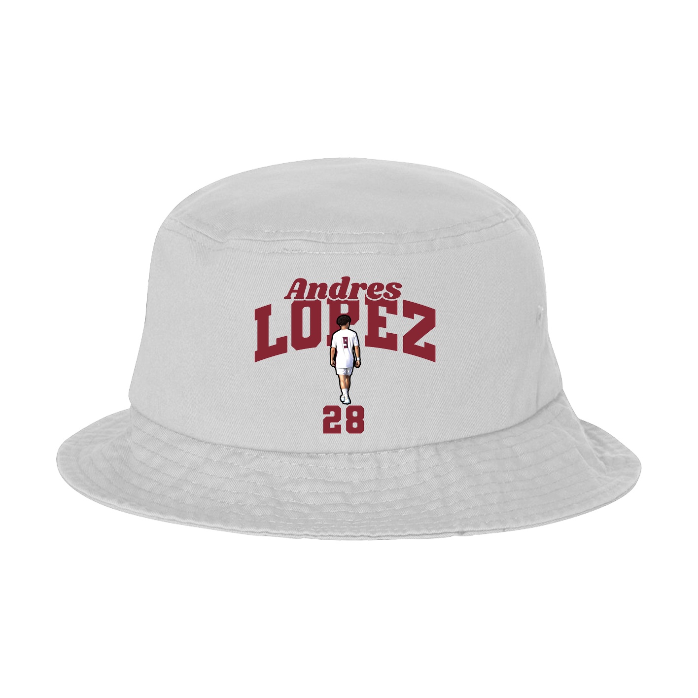 Bucket Cap — Signature Arch in White