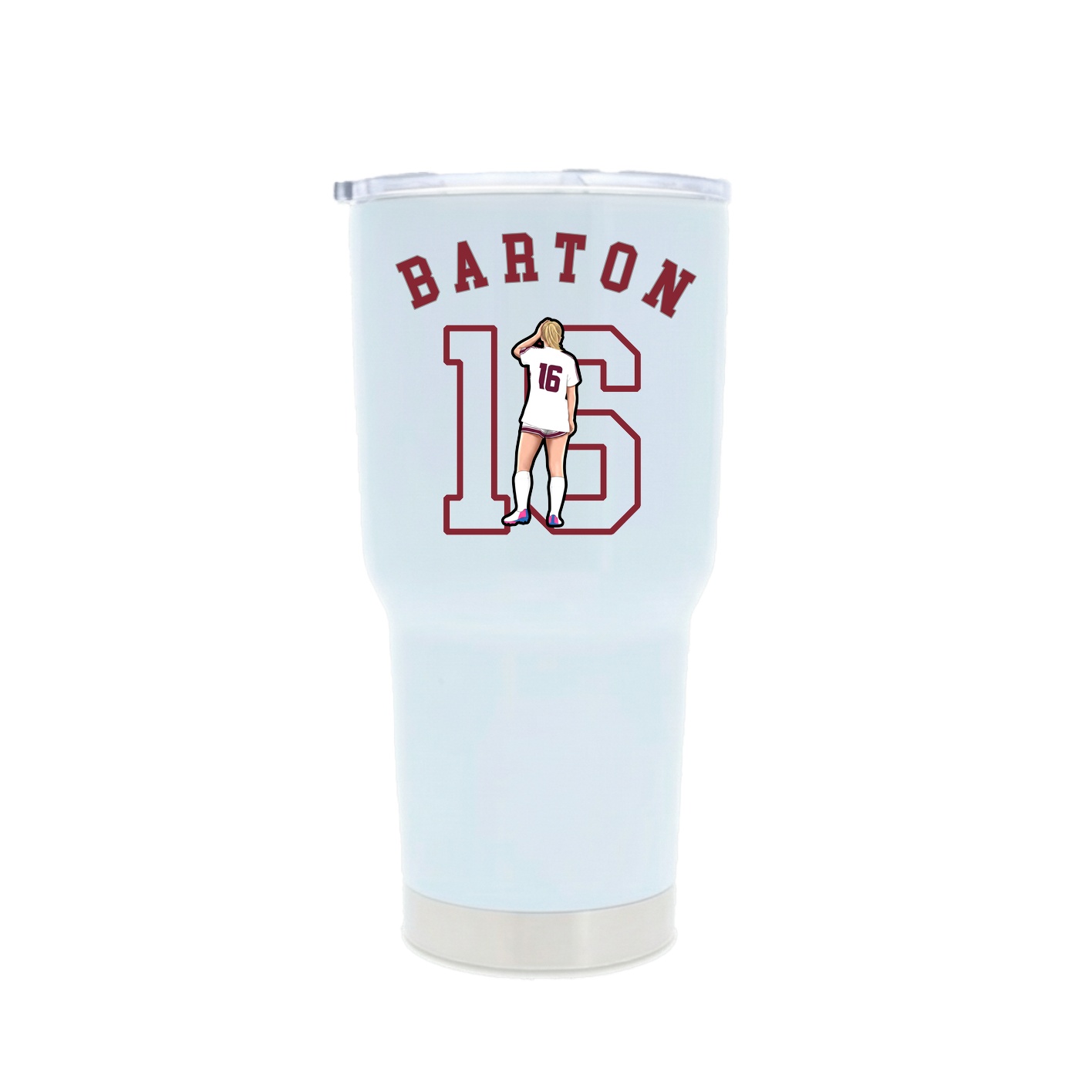 30oz Stainless Steel Tumbler — Shirsey Arch in White