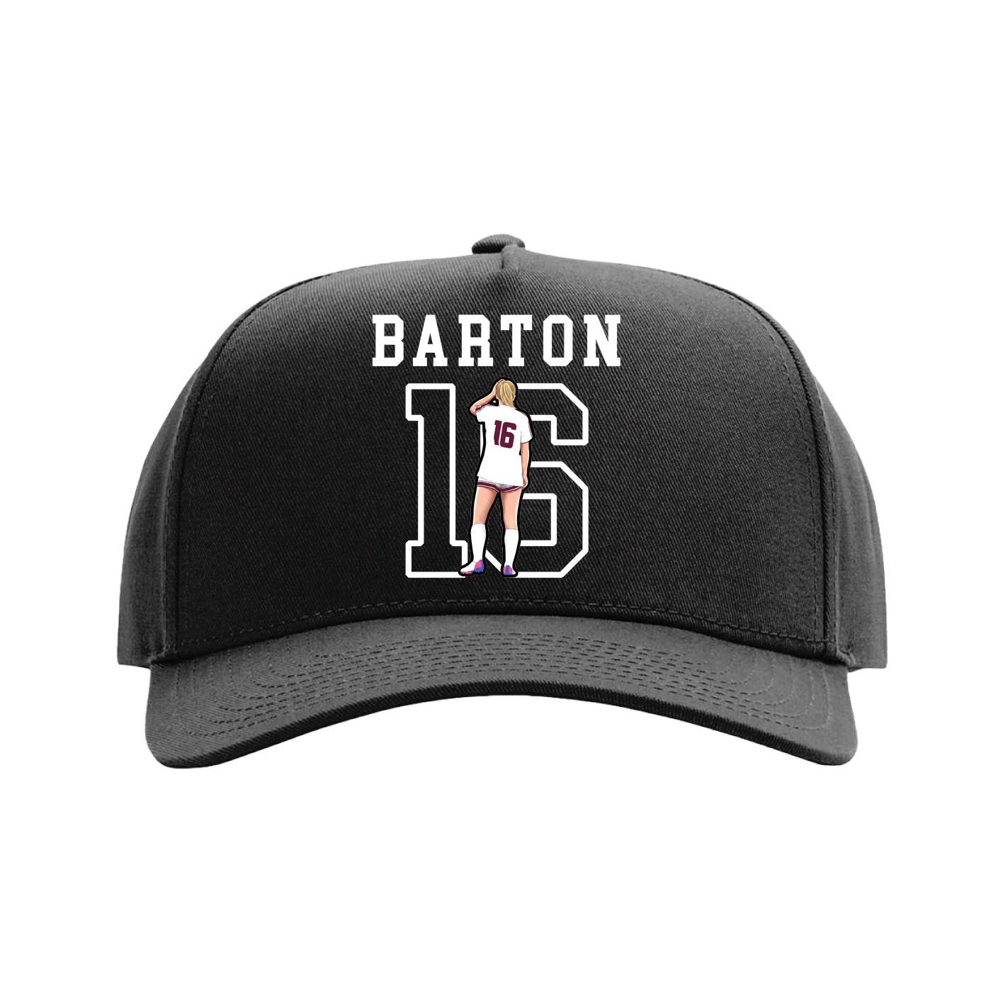 Full Fabric Five-Panel Champ Cap — Shirsey in Black