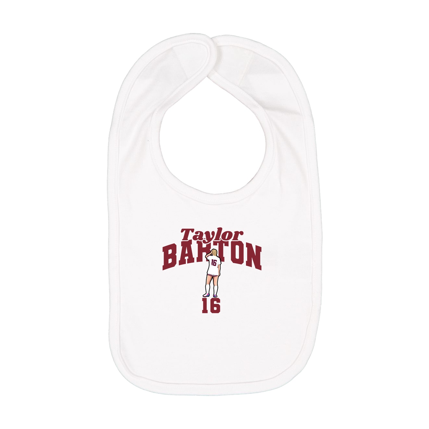 Infant Bib — Signature Arch in White
