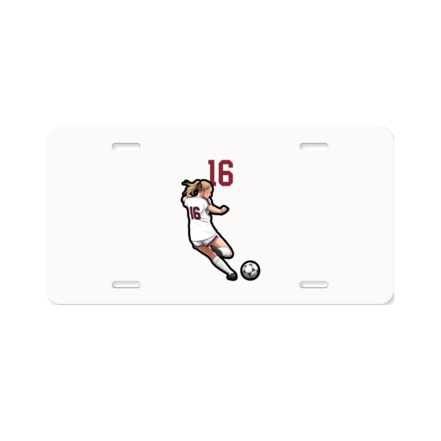 License Plate — Number Top in Classic