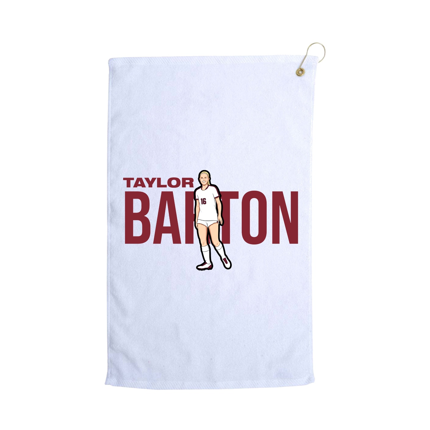 Golf Towel — Player Name in White