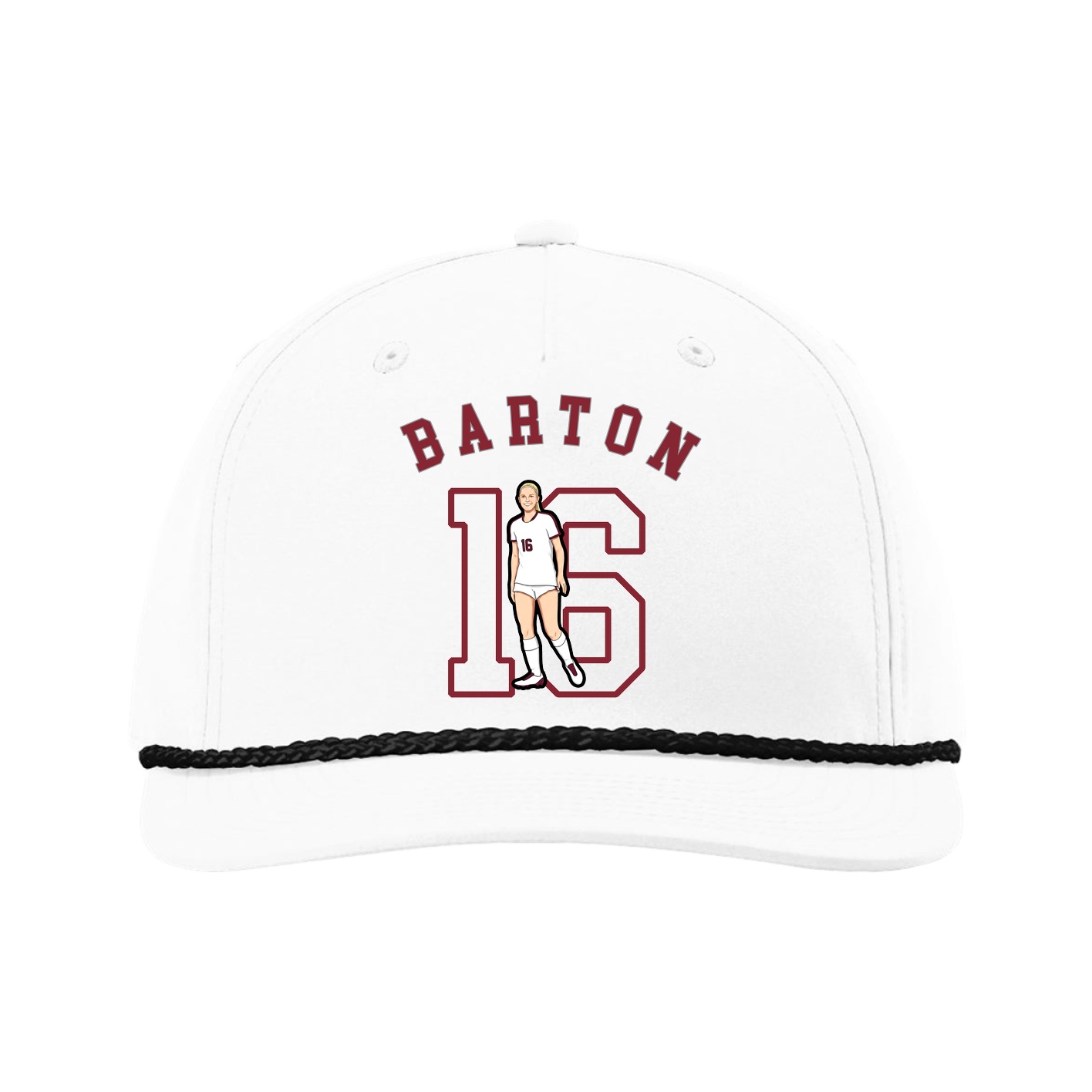 Five-Panel Classic Rope Cap — Shirsey Arch in White